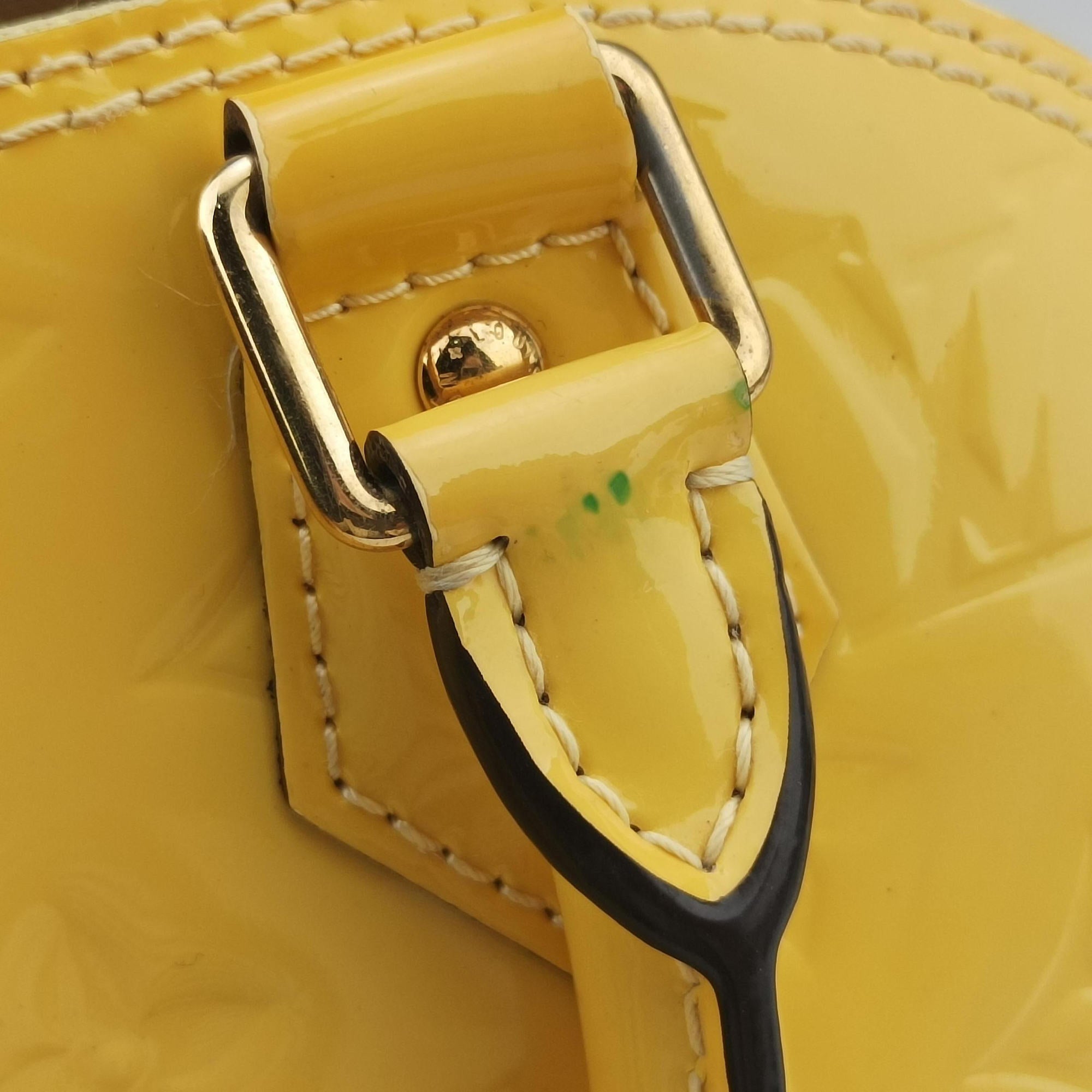 Pre-owned Louis Vuitton Alma BB Citrine Vernis M90104 shoulderbag | stylenewstar