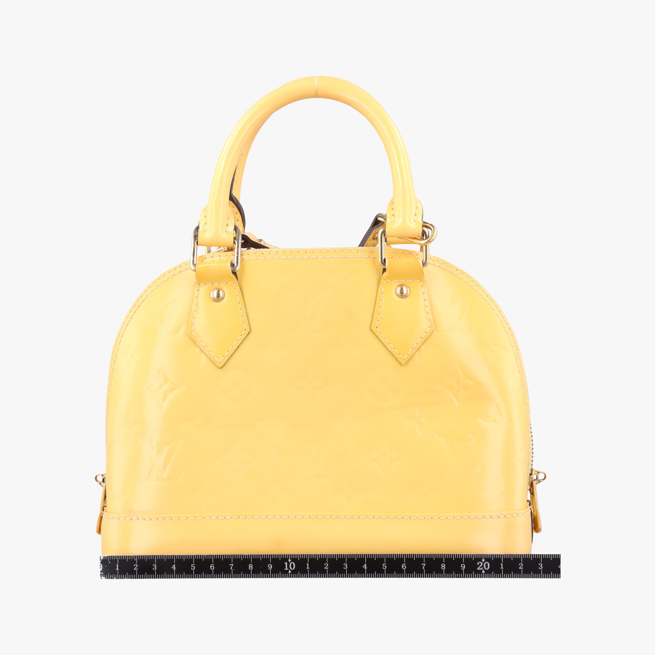 Pre-owned Louis Vuitton Alma BB Citrine Vernis M90104 shoulderbag | stylenewstar