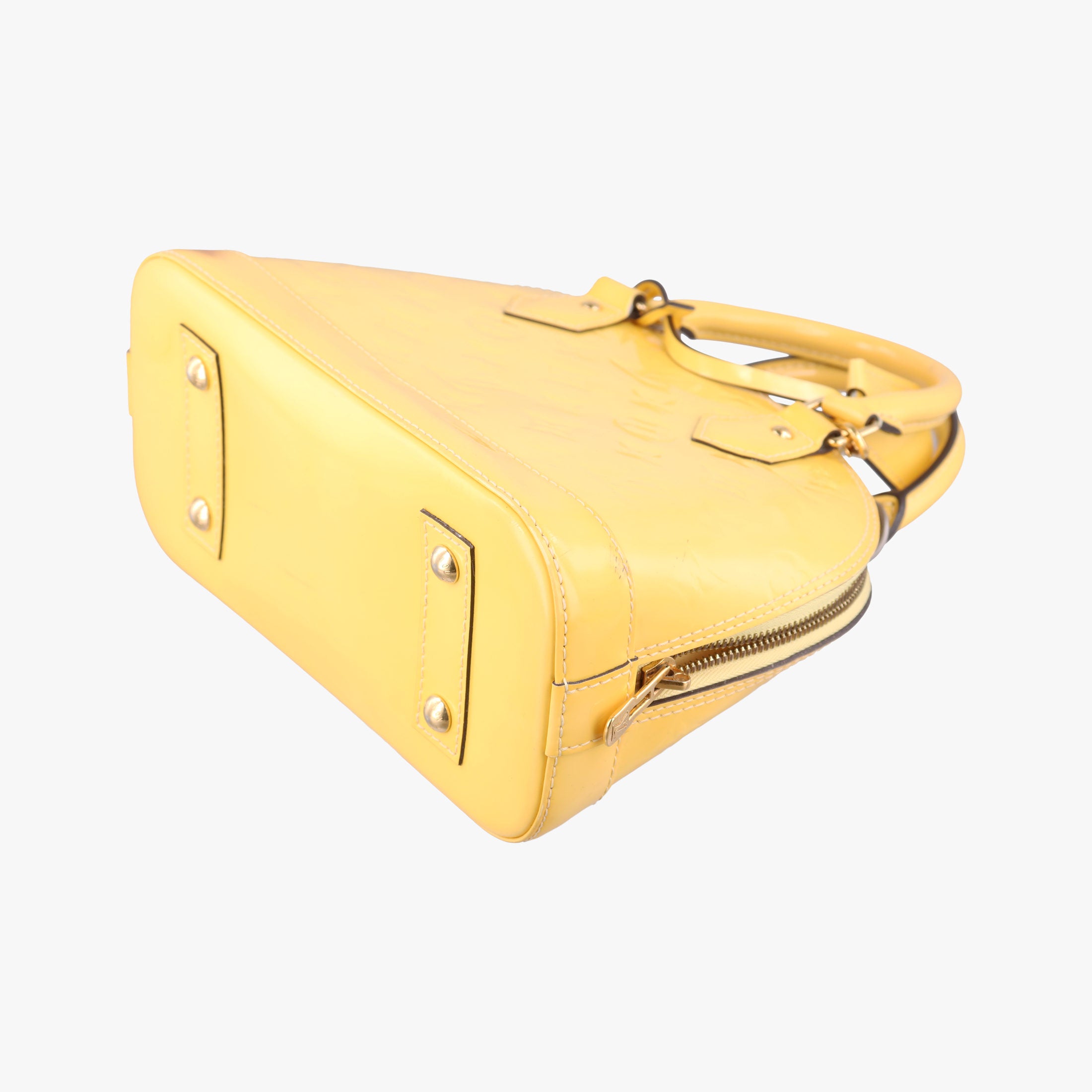 Pre-owned Louis Vuitton Alma BB Citrine Vernis M90104 shoulderbag | stylenewstar