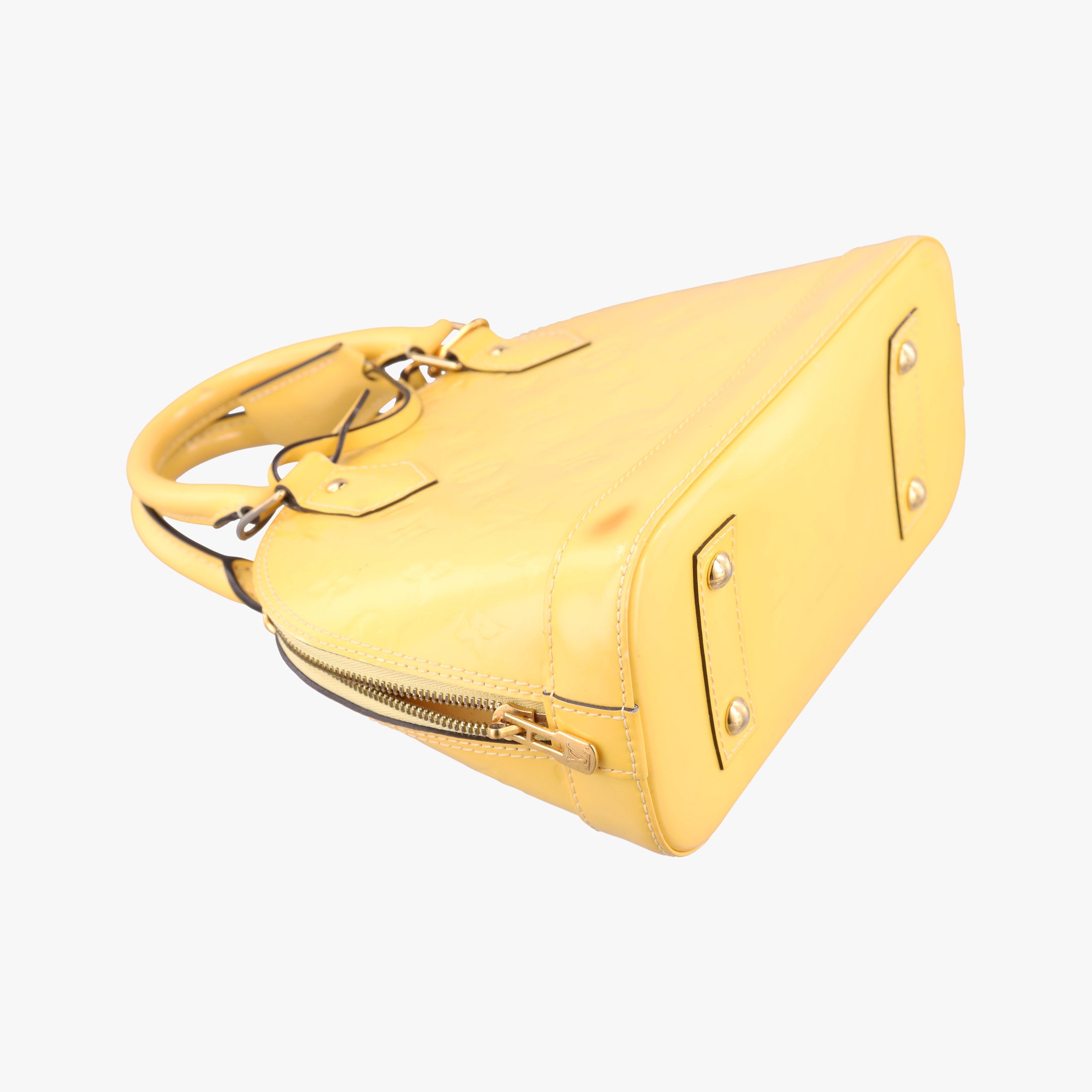 Pre-owned Louis Vuitton Alma BB Citrine Vernis M90104 shoulderbag | stylenewstar