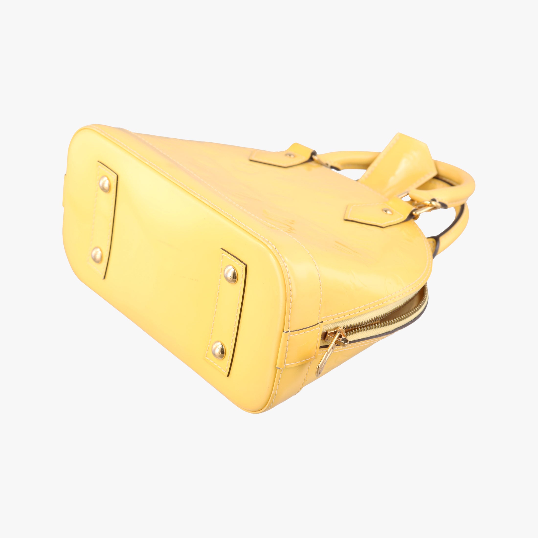 Pre-owned Louis Vuitton Alma BB Citrine Vernis M90104 shoulderbag | stylenewstar