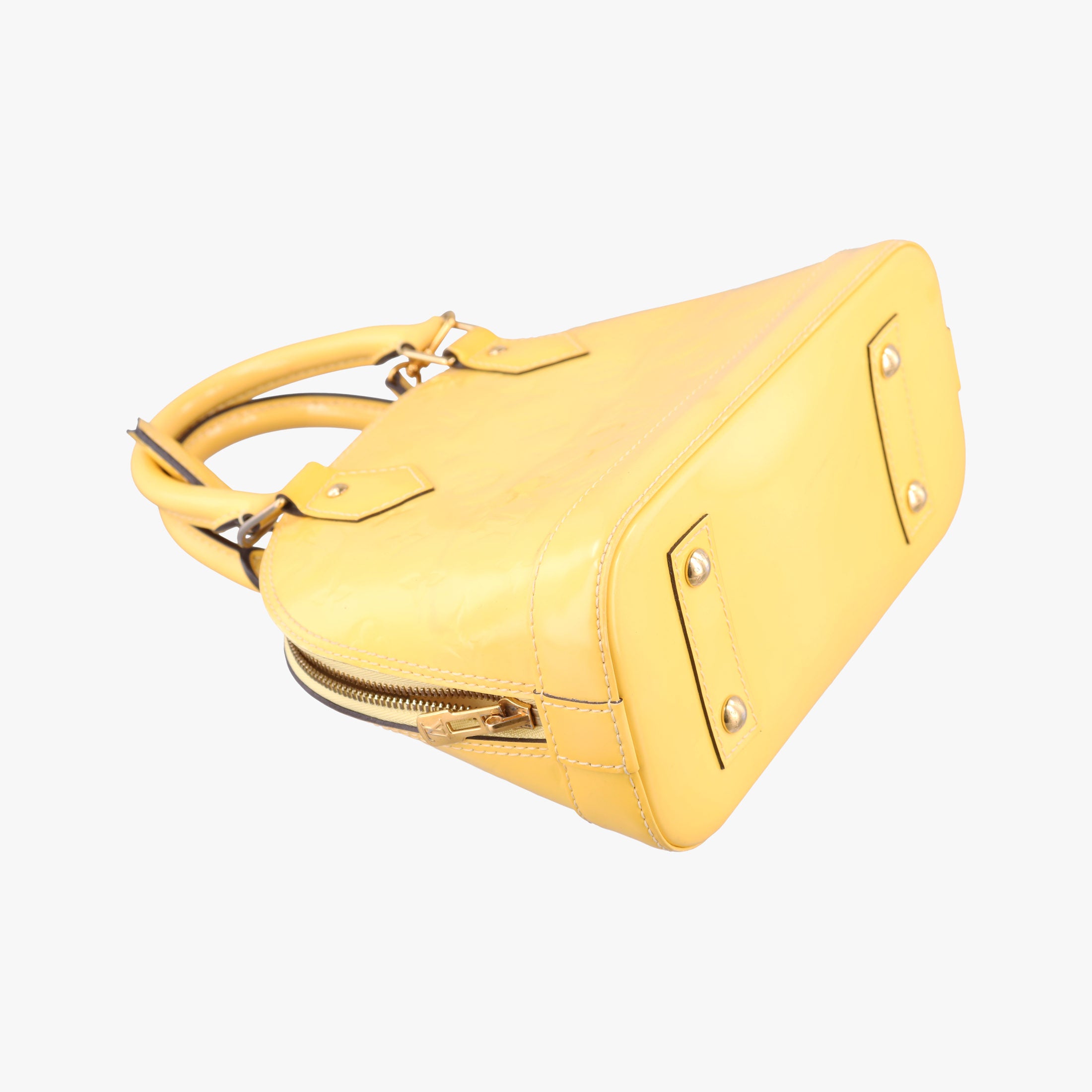 Pre-owned Louis Vuitton Alma BB Citrine Vernis M90104 shoulderbag | stylenewstar