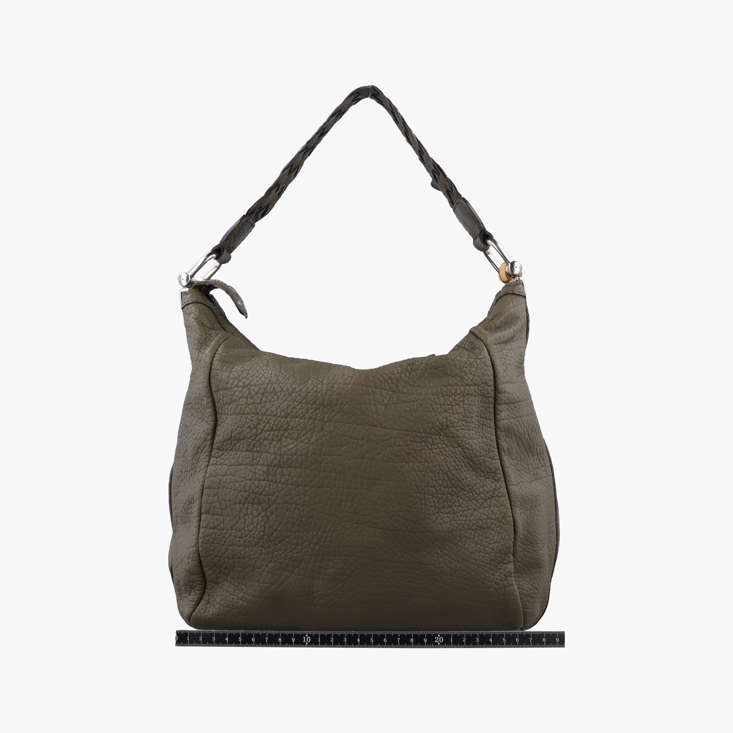 Pre-owned Gucci Bamboo Bar Hobo Green Leather 257090 shoulderbag | stylenewstar