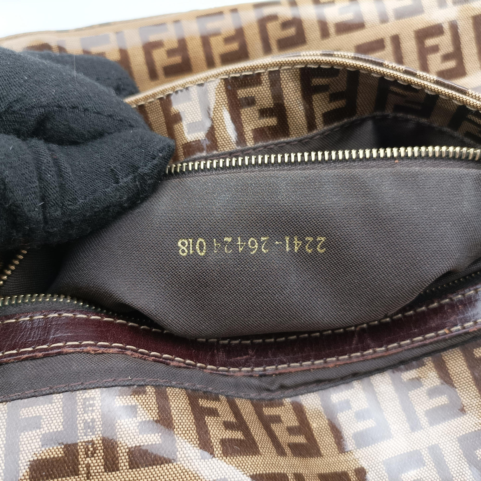 Pre-owned Fendi MBaguette Brown PVC coated canvas 26424 shoulderbag | stylenewstar