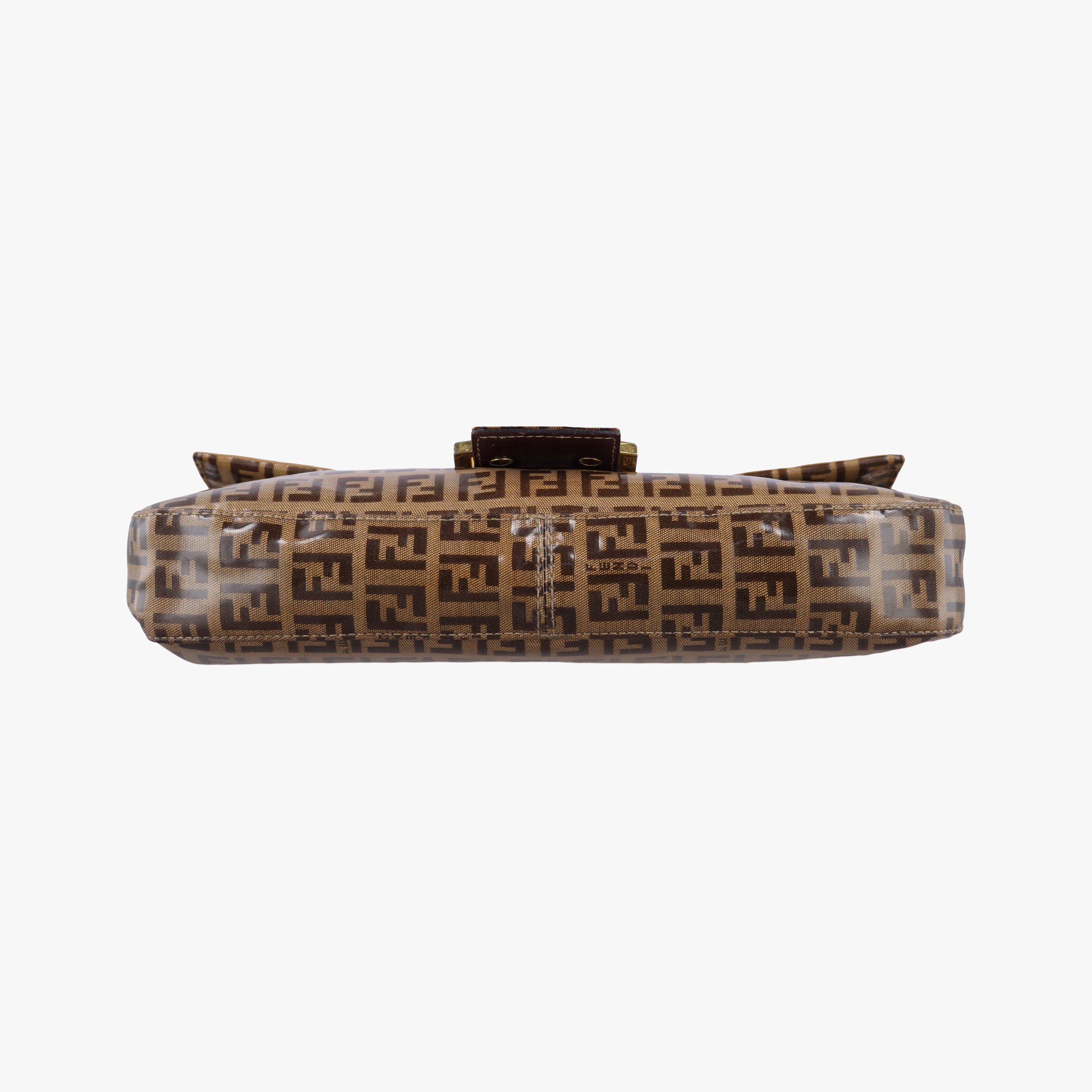 Pre-owned Fendi MBaguette Brown PVC coated canvas 26424 shoulderbag | stylenewstar