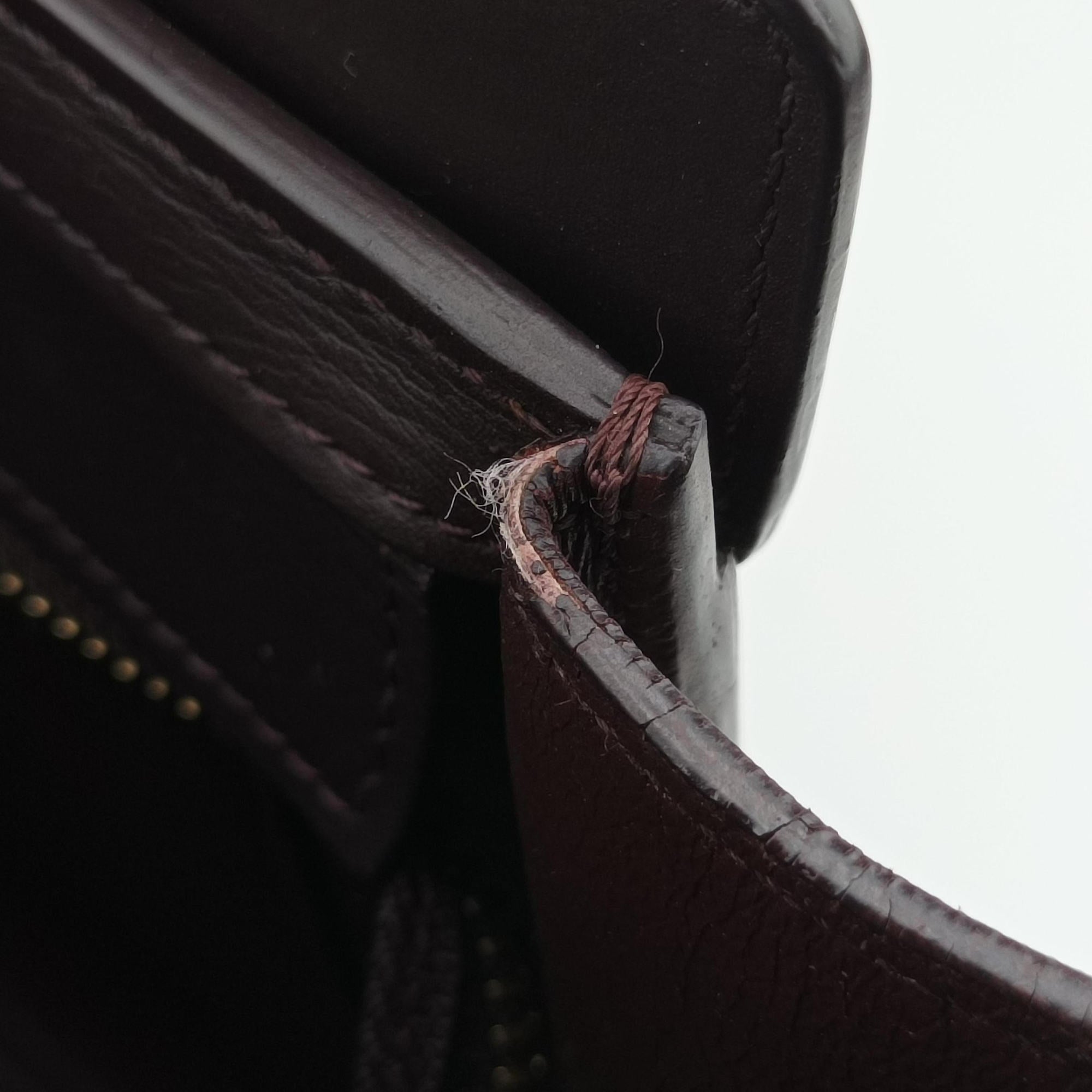 Pre-owned Celine luggage nano shopper Brown × Rose × Bordeaux Leather  shoulderbag | stylenewstar