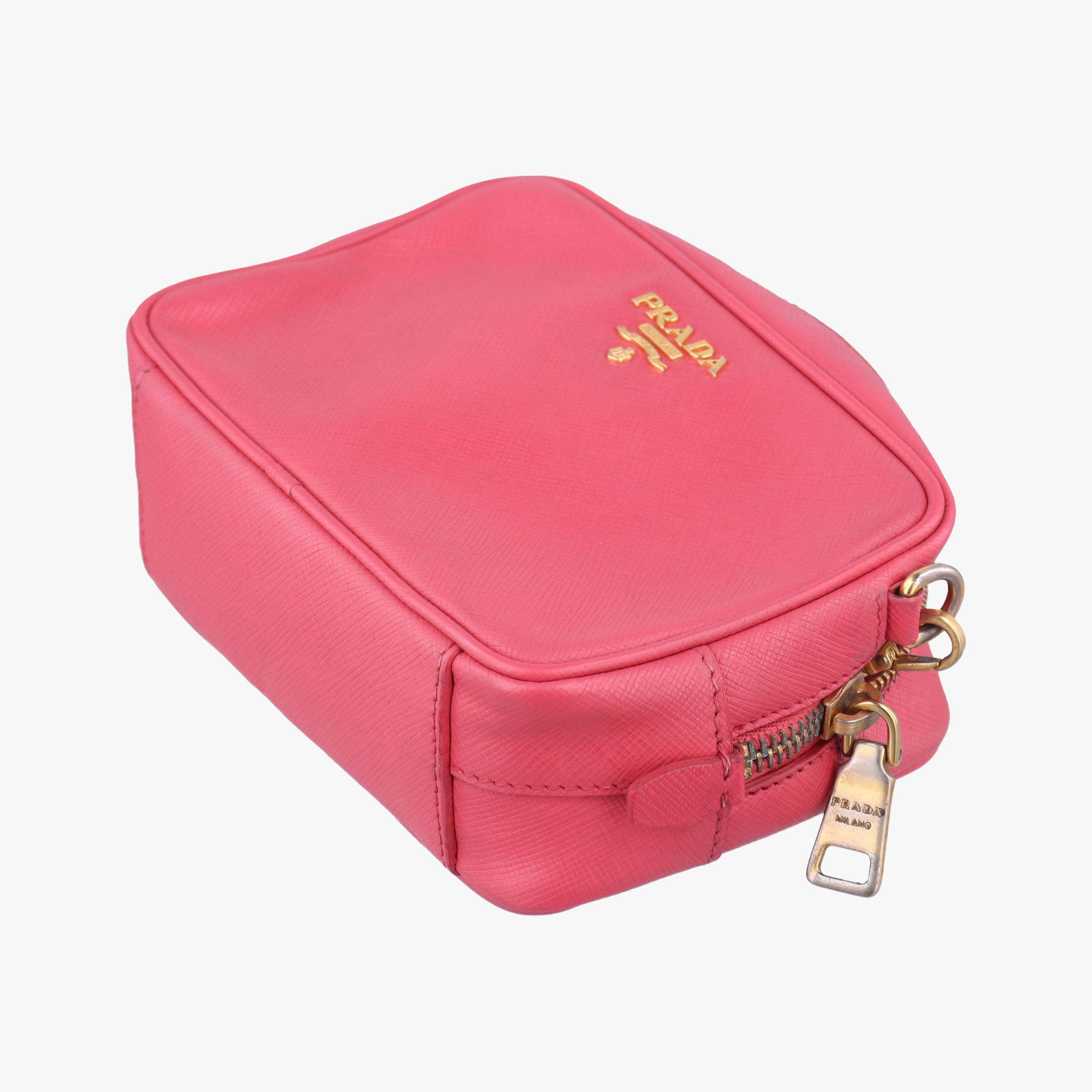 Vintage Prada VITELLO PHENIX Messenger Camera Rose SAFFIANO Leather 1N1674 shoulderbag | stylenewstar