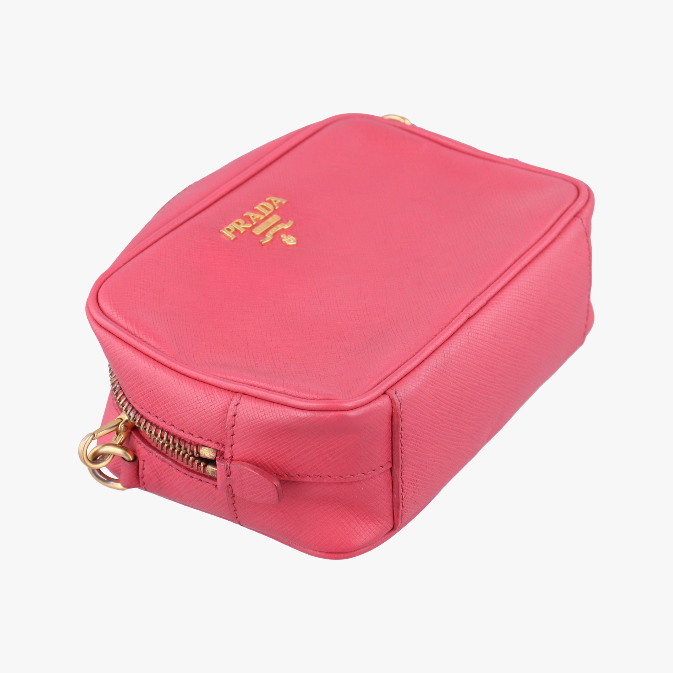 Vintage Prada VITELLO PHENIX Messenger Camera Rose SAFFIANO Leather 1N1674 shoulderbag | stylenewstar