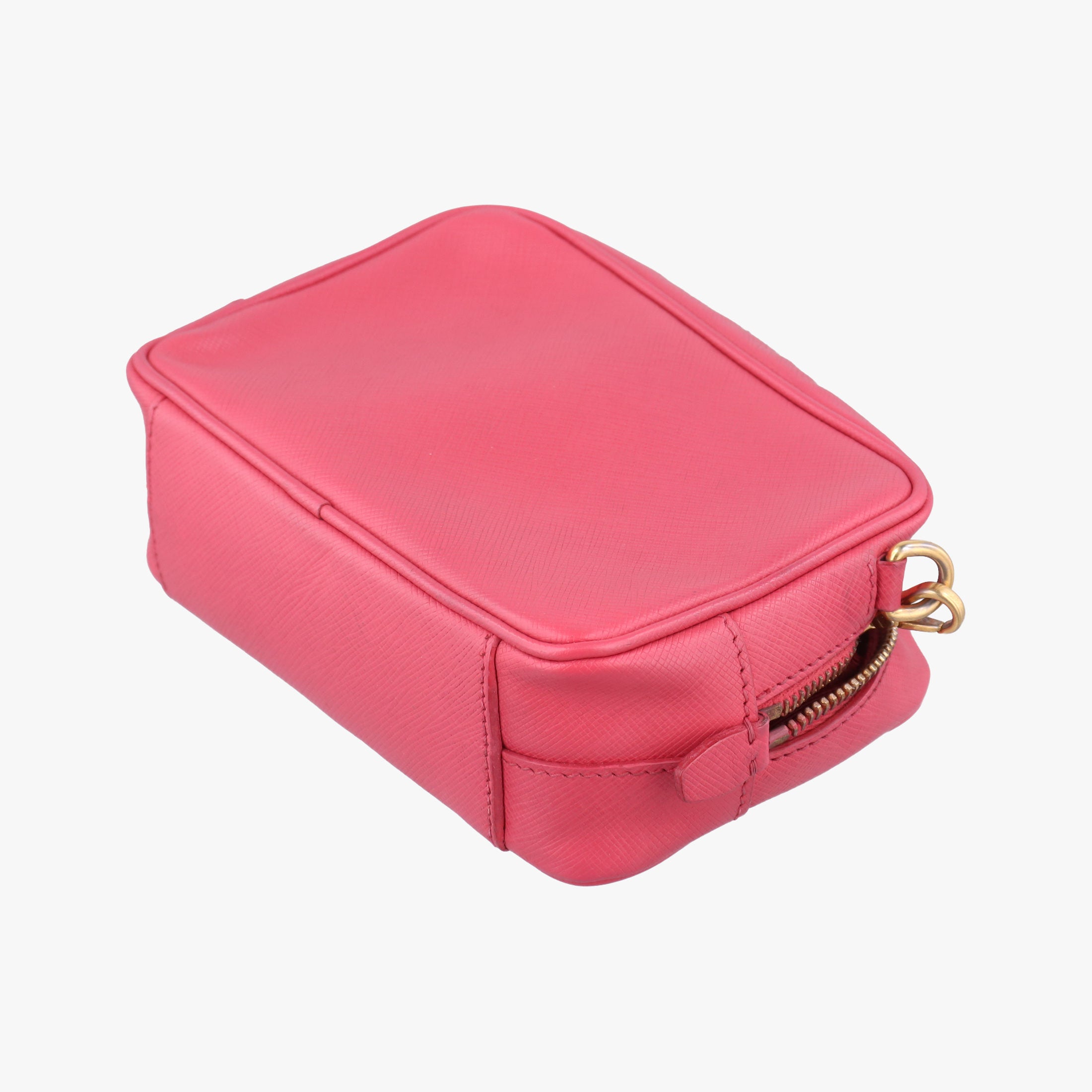 Vintage Prada VITELLO PHENIX Messenger Camera Rose SAFFIANO Leather 1N1674 shoulderbag | stylenewstar