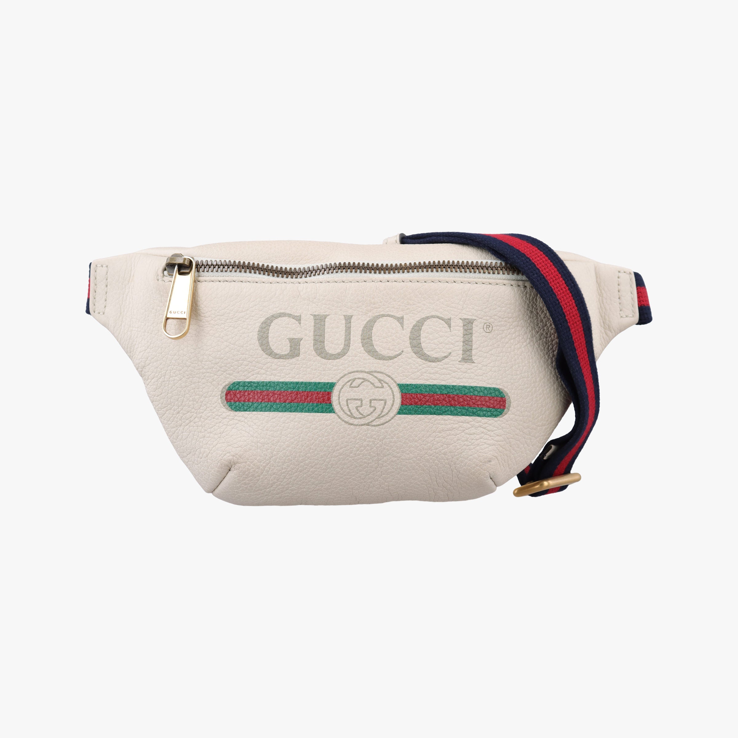 Secondhand Gucci Gucci print White Leather 527792 bum bag/waist bag | stylenewstar