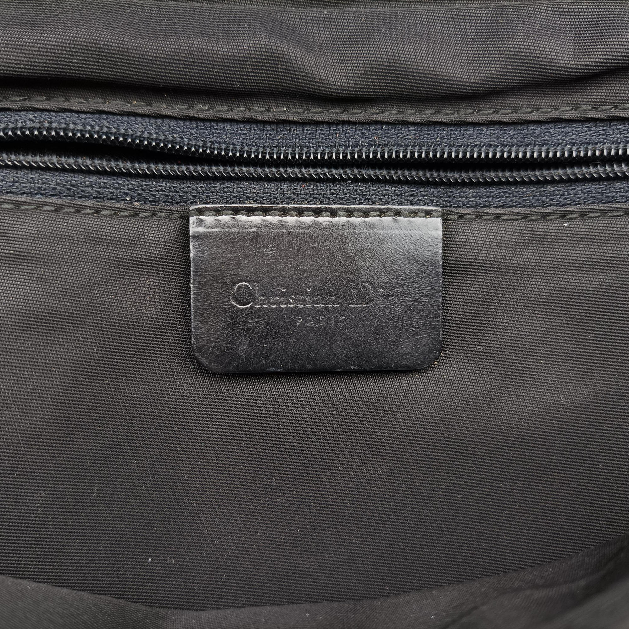 Vintage Christian Dior Malice pearl Gray Denim × Leather  shoulderbag | stylenewstar