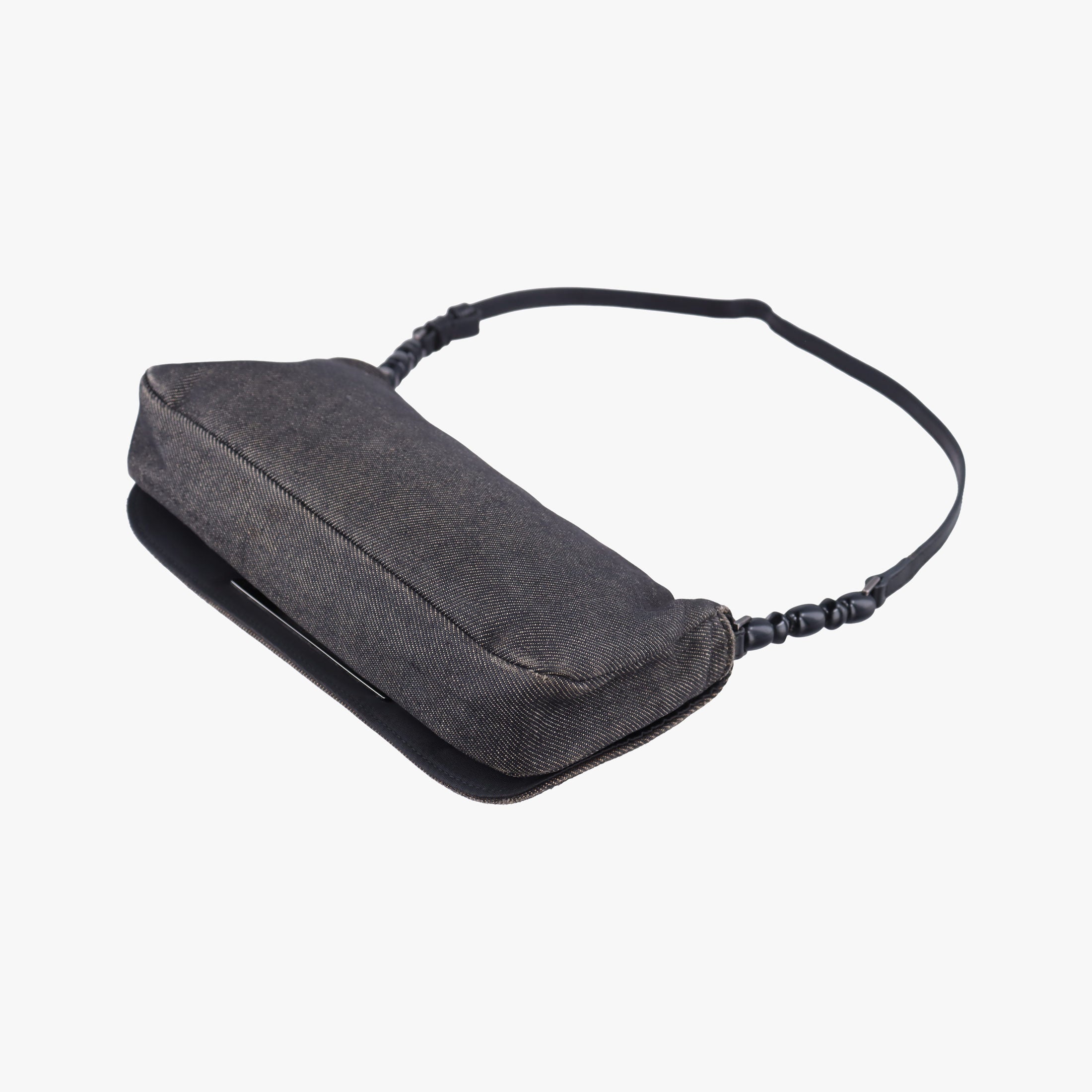 Vintage Christian Dior Malice pearl Gray Denim × Leather  shoulderbag | stylenewstar