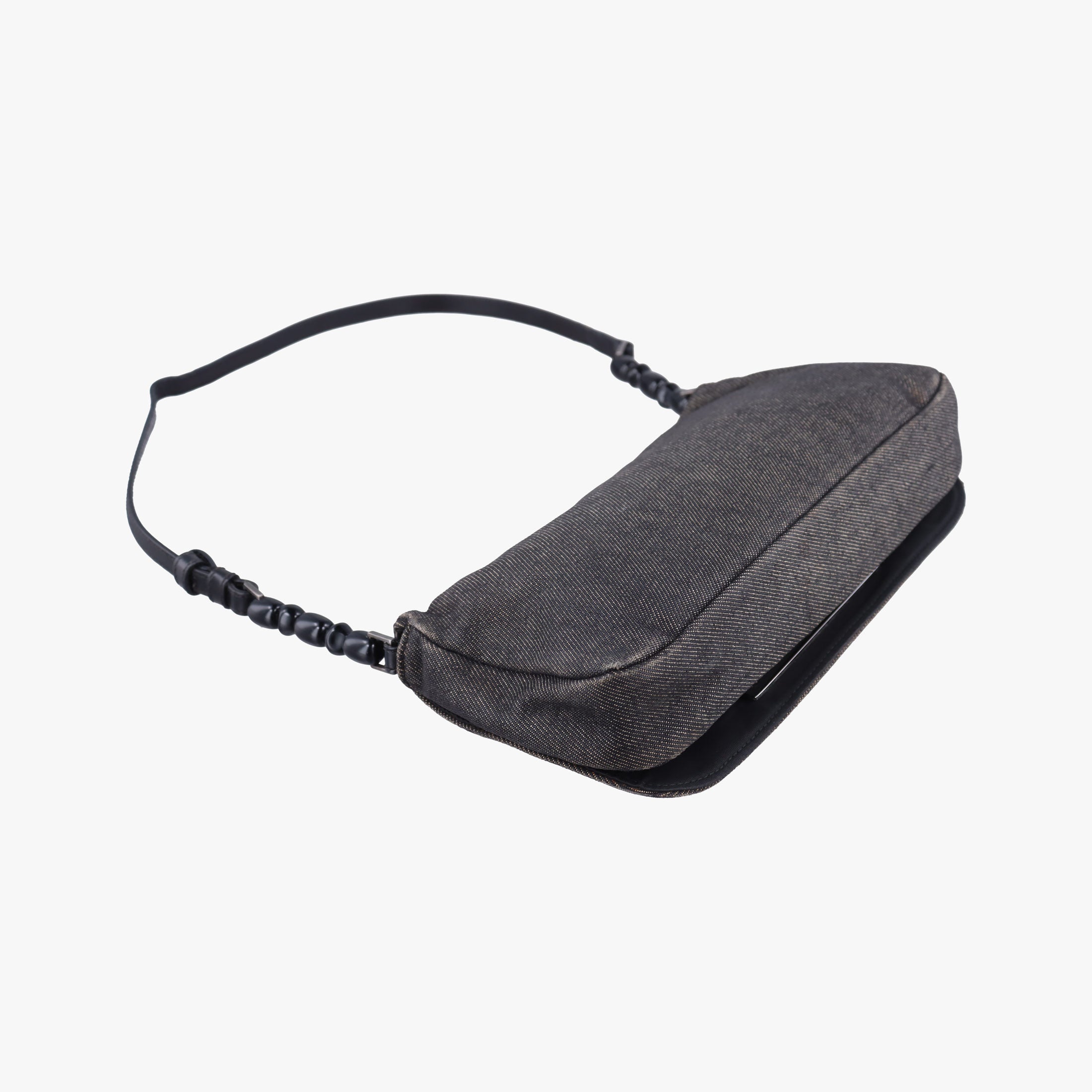 Vintage Christian Dior Malice pearl Gray Denim × Leather  shoulderbag | stylenewstar