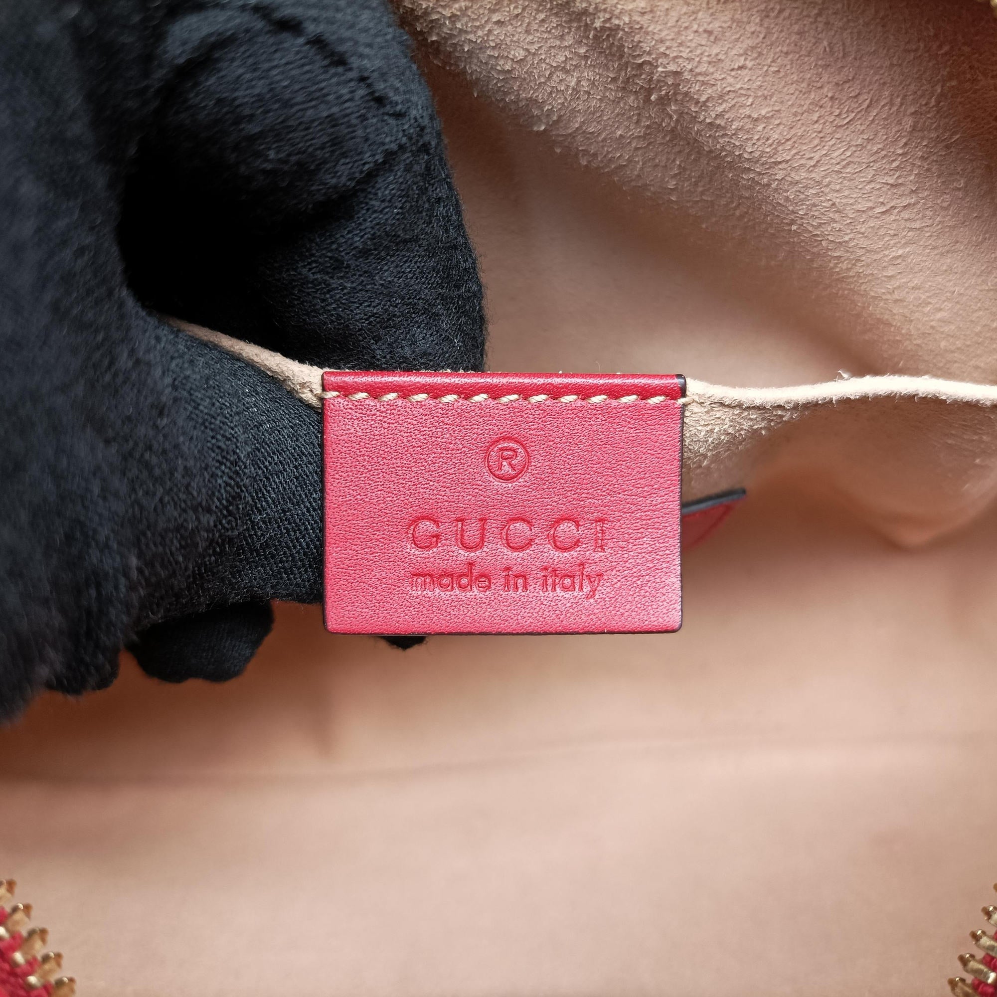 Secondhand Gucci GG Supreme Blooms beige×red×Multicolor PVC coated canvas×leather 409535 shoulderbag | stylenewstar
