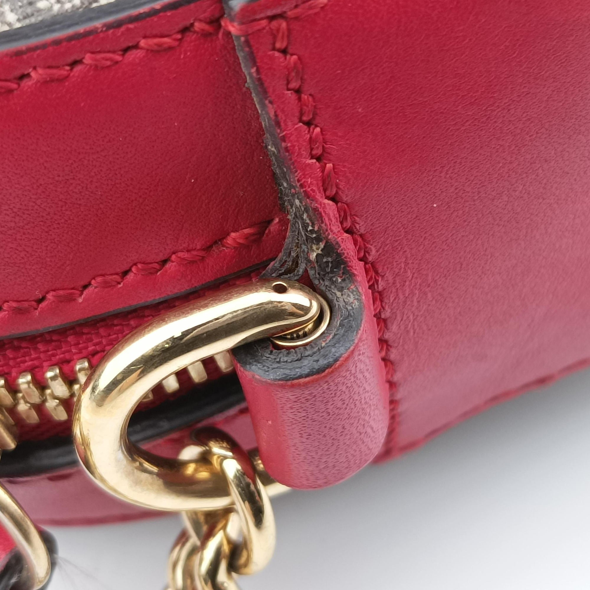 Secondhand Gucci GG Supreme Blooms beige×red×Multicolor PVC coated canvas×leather 409535 shoulderbag | stylenewstar
