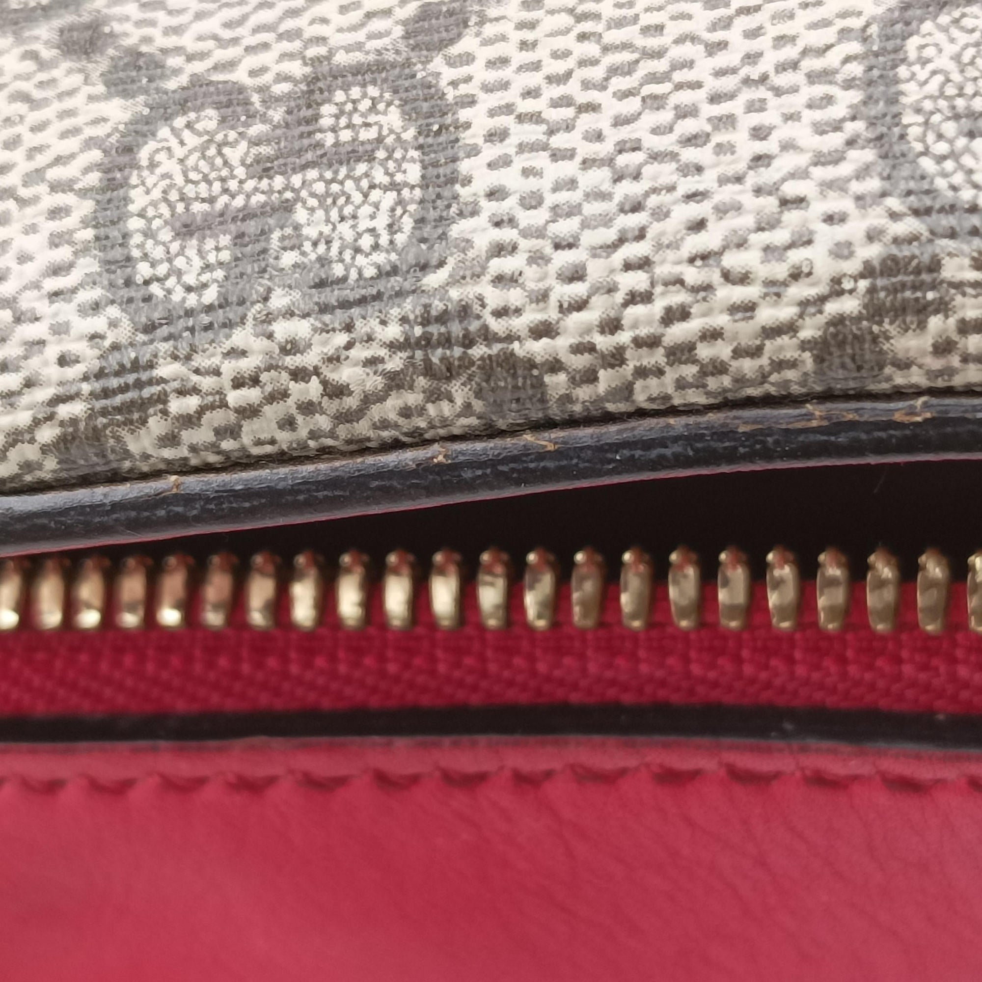 Secondhand Gucci GG Supreme Blooms beige×red×Multicolor PVC coated canvas×leather 409535 shoulderbag | stylenewstar