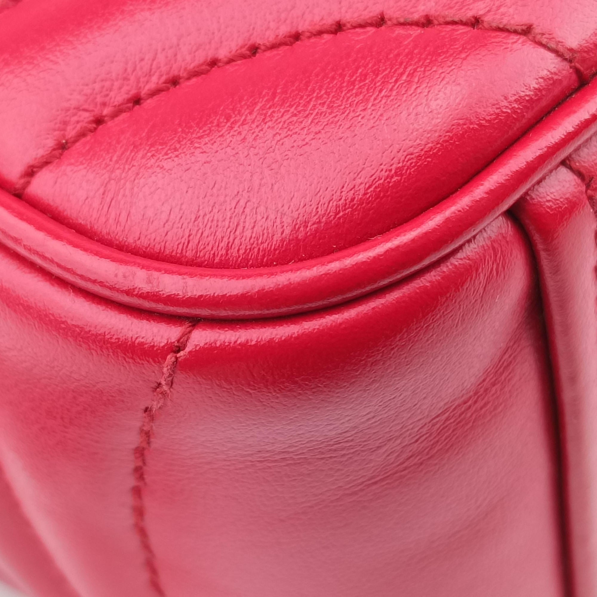 Vintage Prada Diagramme Red Leather 1BH083 shoulderbag | stylenewstar