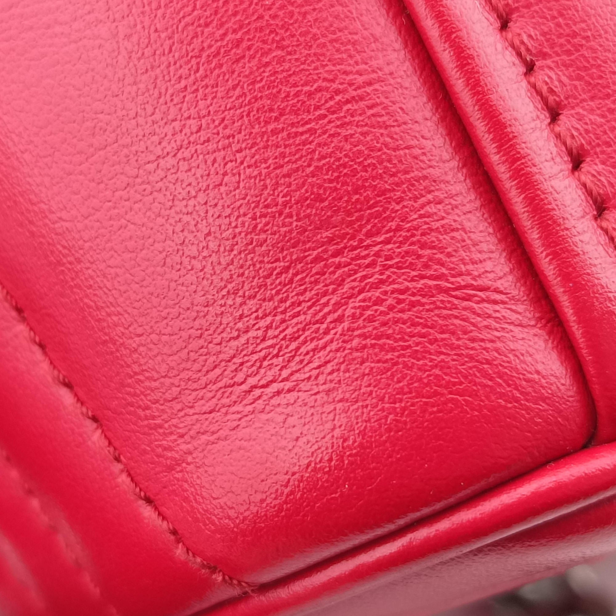 Vintage Prada Diagramme Red Leather 1BH083 shoulderbag | stylenewstar