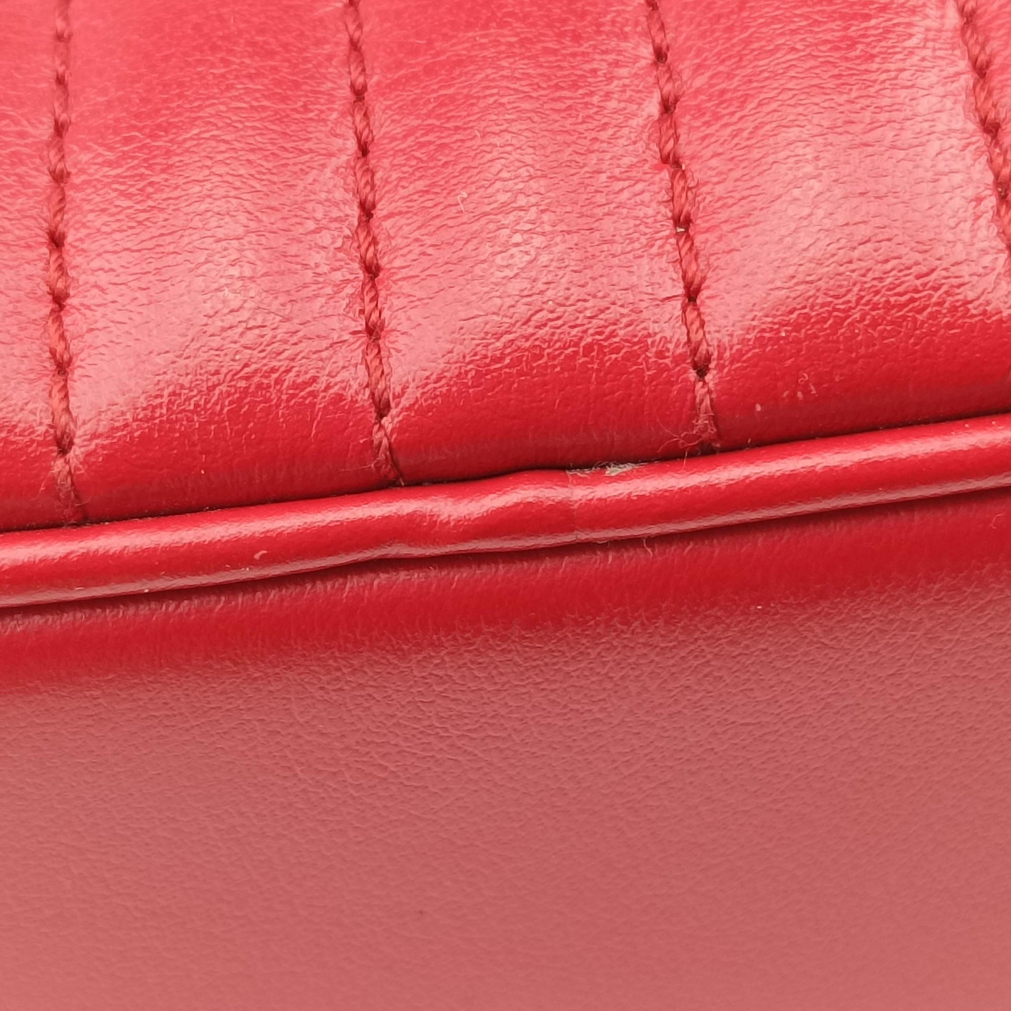 Vintage Prada Diagramme Red Leather 1BH083 shoulderbag | stylenewstar