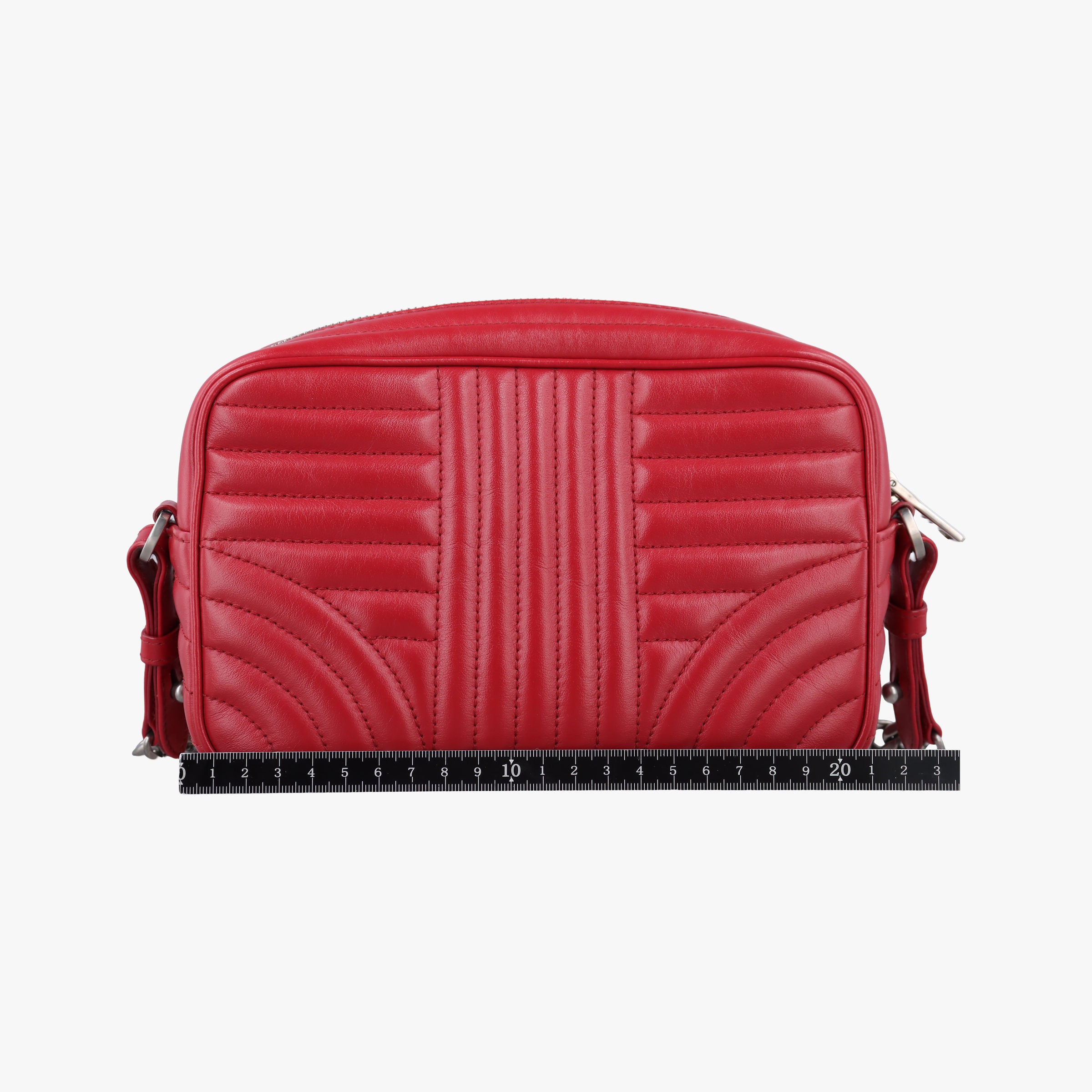 Vintage Prada Diagramme Red Leather 1BH083 shoulderbag | stylenewstar