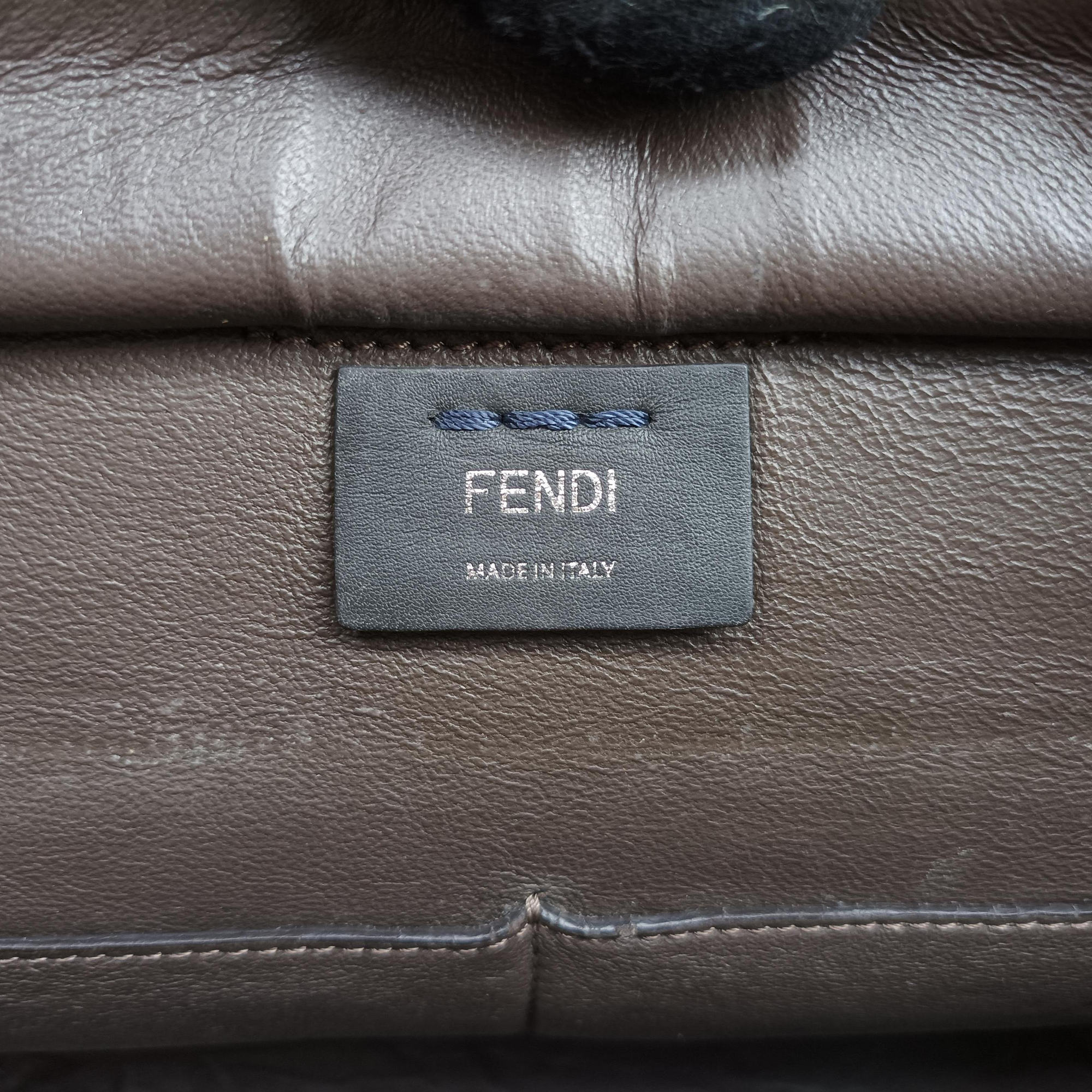 Pre-owned Fendi Trois Jours Navy Leather 8BH279 handbag | stylenewstar