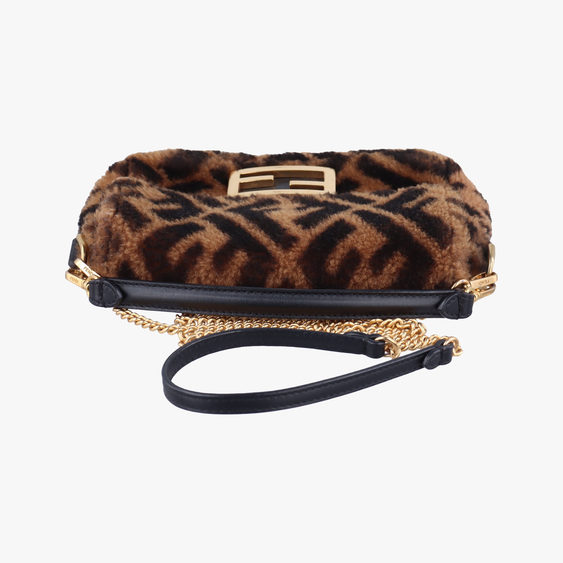 Vintage Fendi BAGUETTE Brown×Black fur 8BS017 shoulderbag | stylenewstar