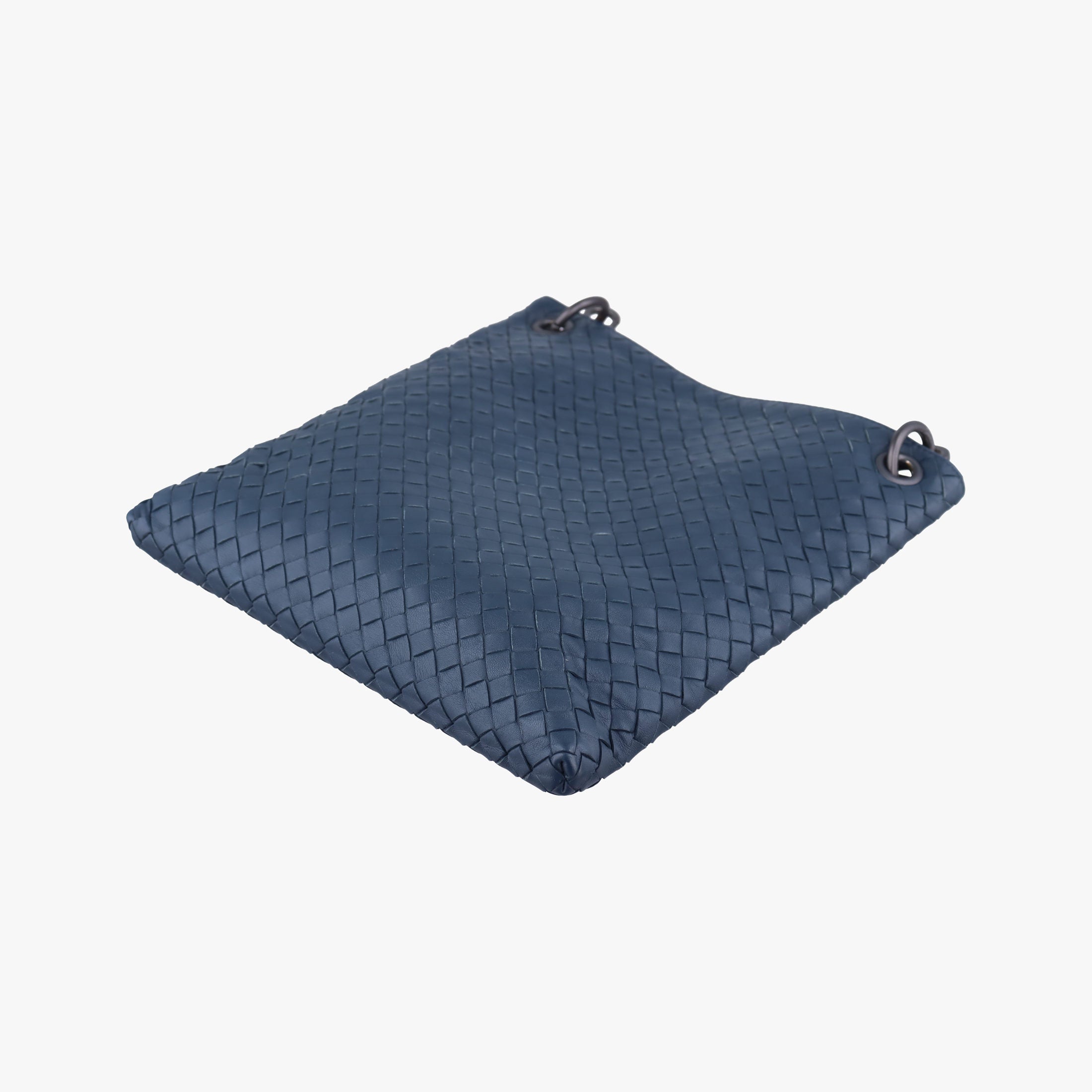Pre-owned Bottega Veneta Intrecciato Navy lambskin  shoulderbag | stylenewstar