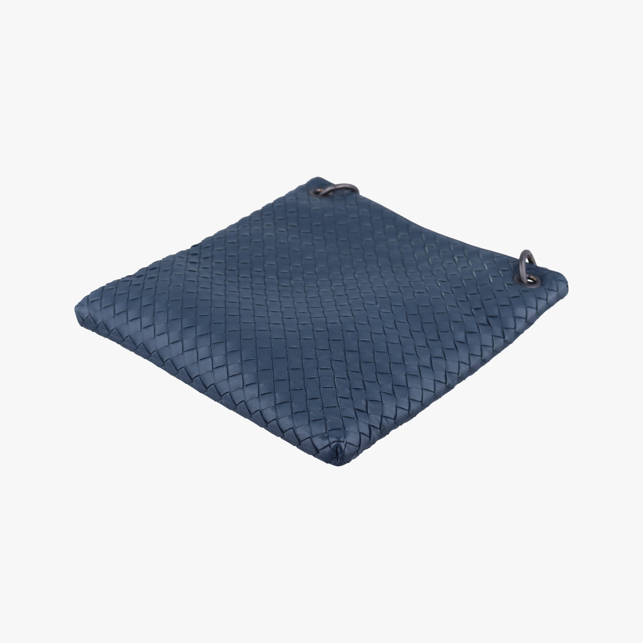 Pre-owned Bottega Veneta Intrecciato Navy lambskin  shoulderbag | stylenewstar