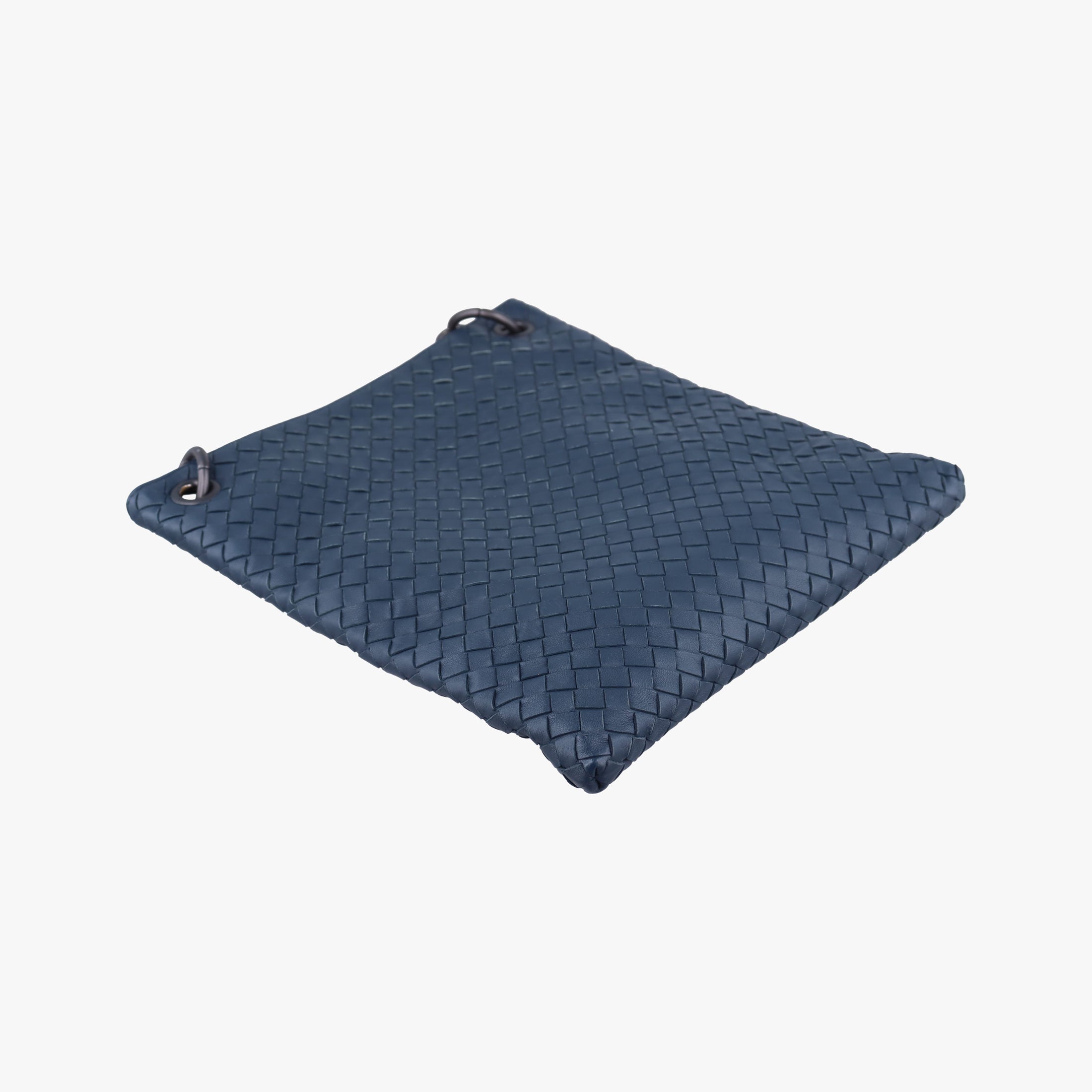 Pre-owned Bottega Veneta Intrecciato Navy lambskin  shoulderbag | stylenewstar