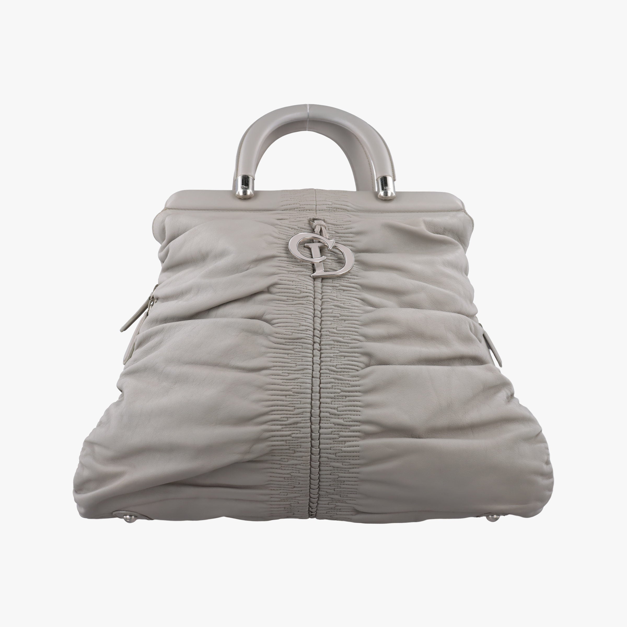 Pre-owned Christian Dior Karenina Grey lambskin  handbag | stylenewstar
