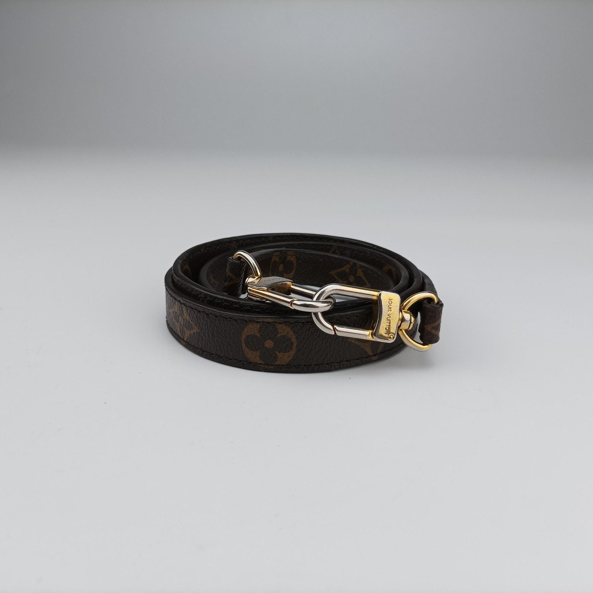 Pre-owned Louis Vuitton Pallas BB Brown×CERISE Monogram canvas×Calfskin M41241 shoulderbag | stylenewstar