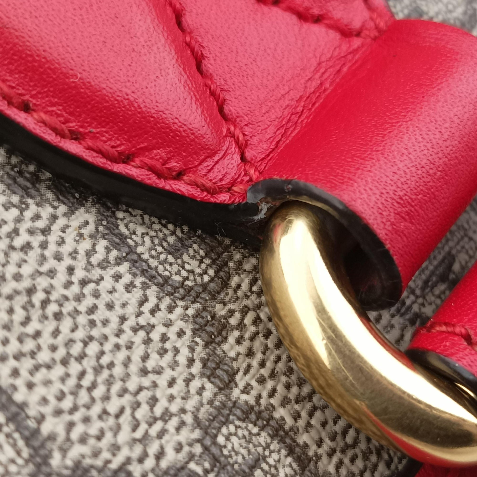 Secondhand Gucci GG SUPREME BOSTON beige×red PVC coated canvas× leather 409527 shoulderbag | stylenewstar