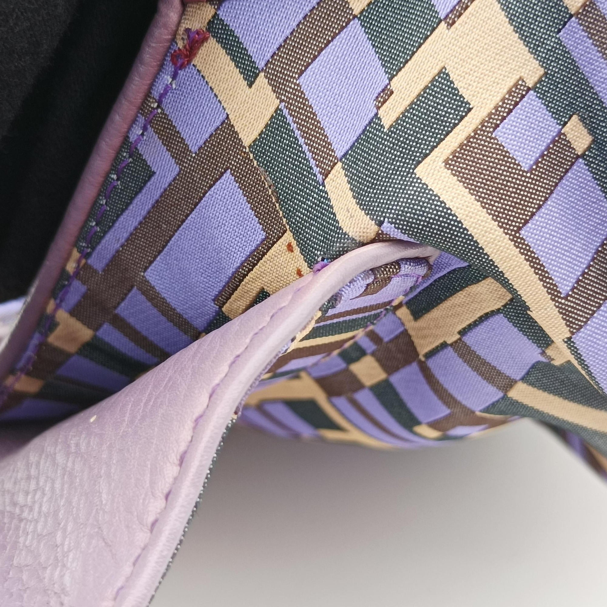Pre-owned Fendi Zucca Vanity Mirror Multicolour nylon×leather 8BN133 shoulderbag | stylenewstar