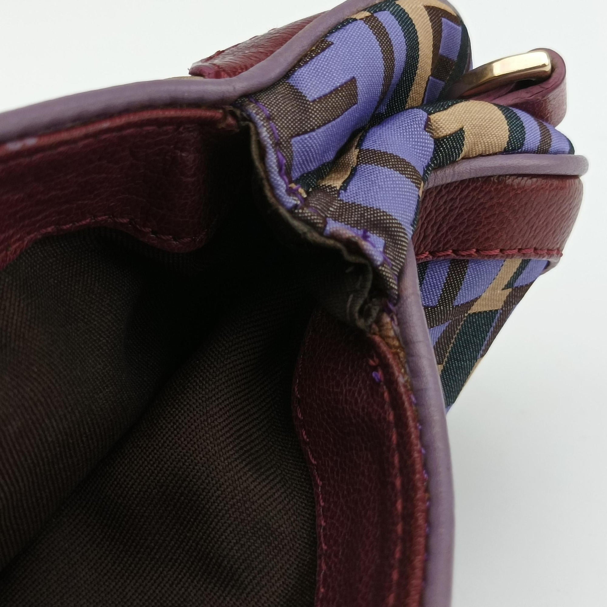 Pre-owned Fendi Zucca Vanity Mirror Multicolour nylon×leather 8BN133 shoulderbag | stylenewstar