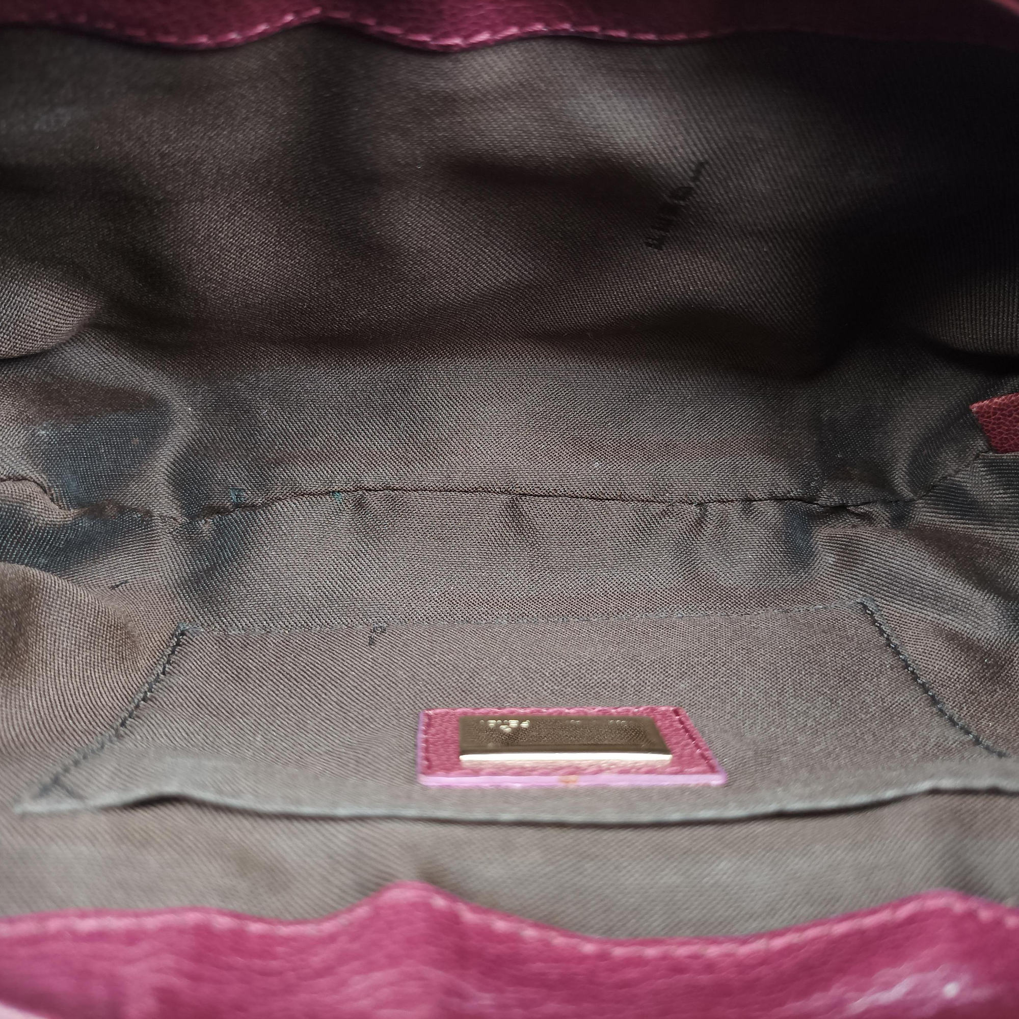 Pre-owned Fendi Zucca Vanity Mirror Multicolour nylon×leather 8BN133 shoulderbag | stylenewstar