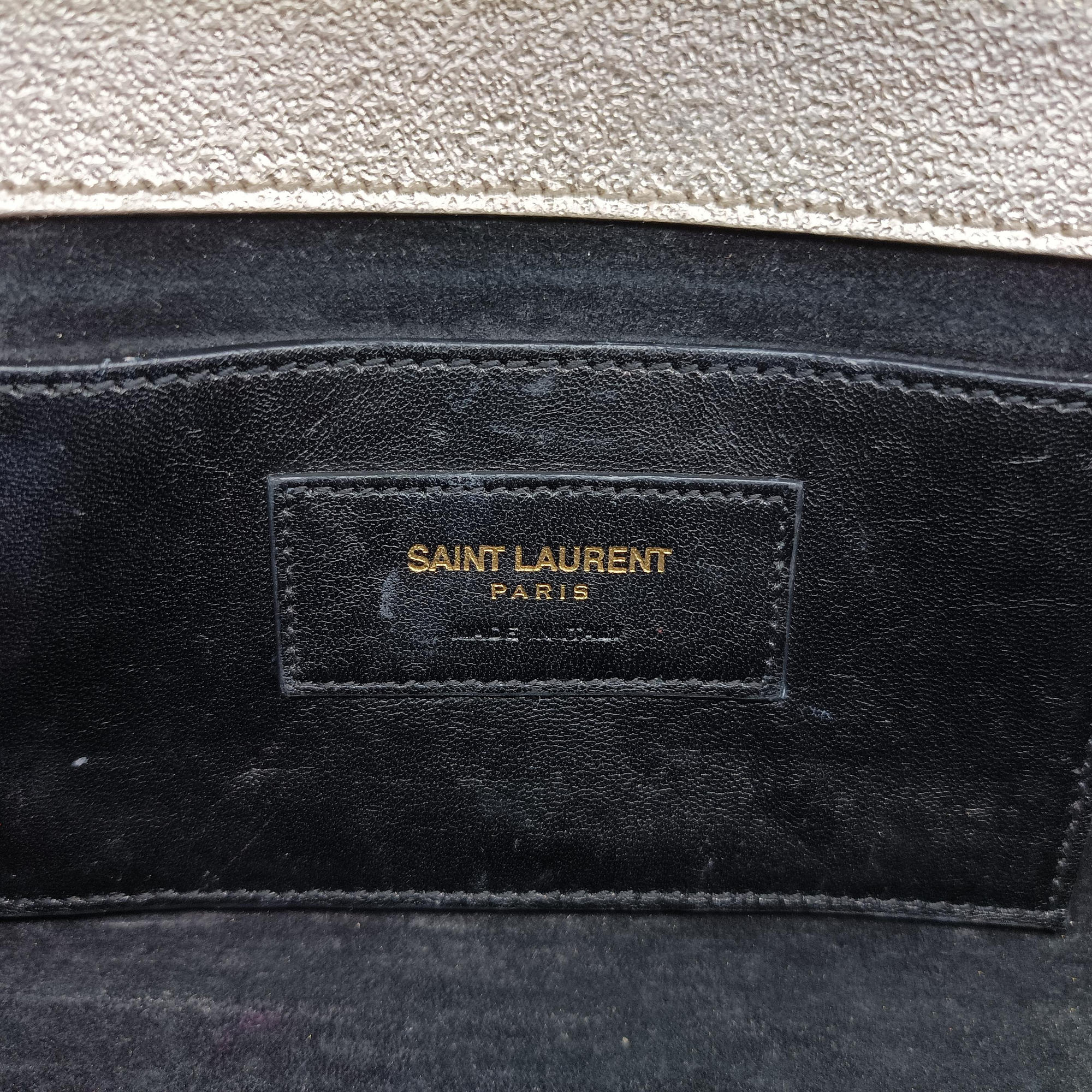 Pre-owned Yves Saint Laurent KATE Golden Leather 354121 shoulderbag | stylenewstar