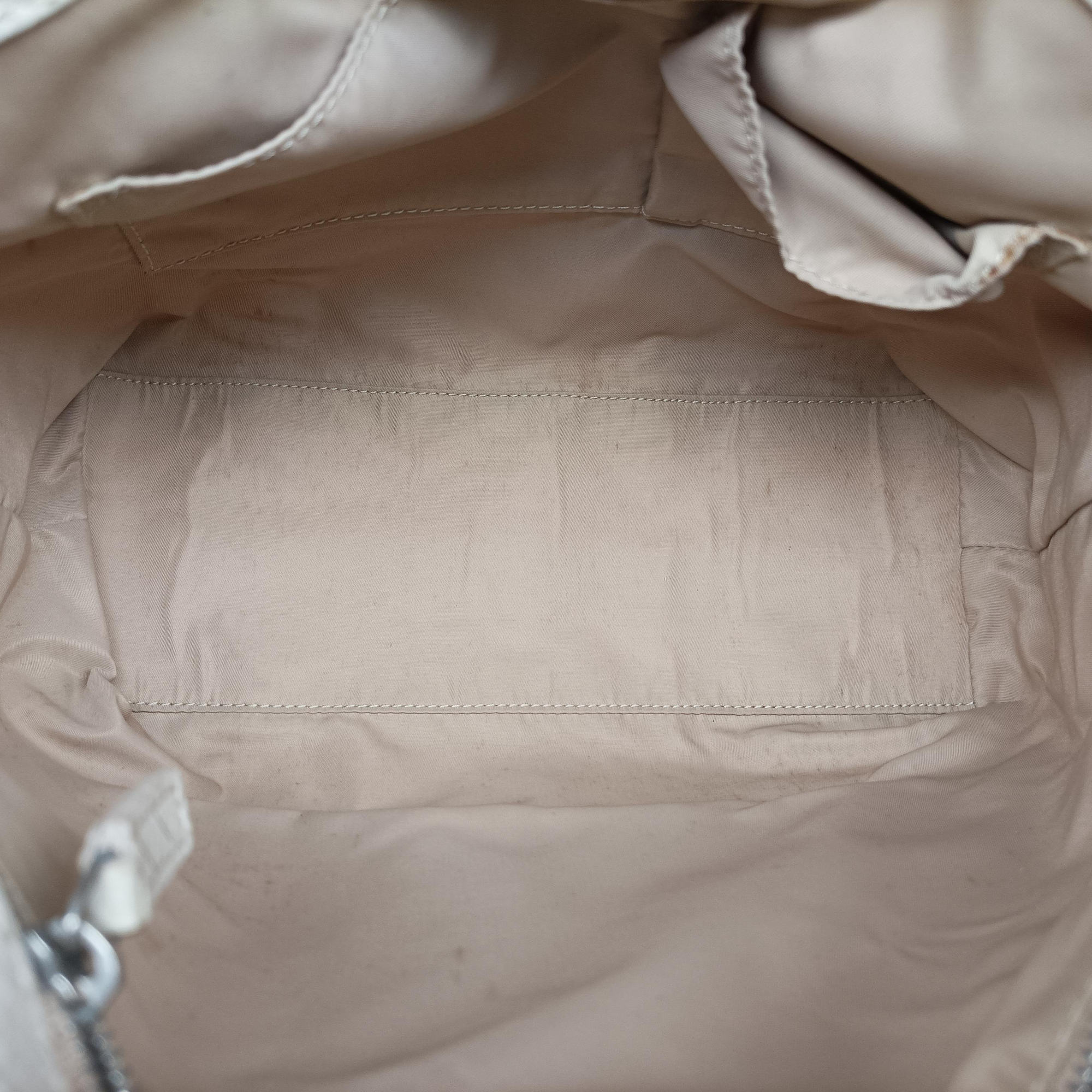Pre-owned Christian Dior Street Chic Beige x White Canvas x Snake Leather  handbag | stylenewstar