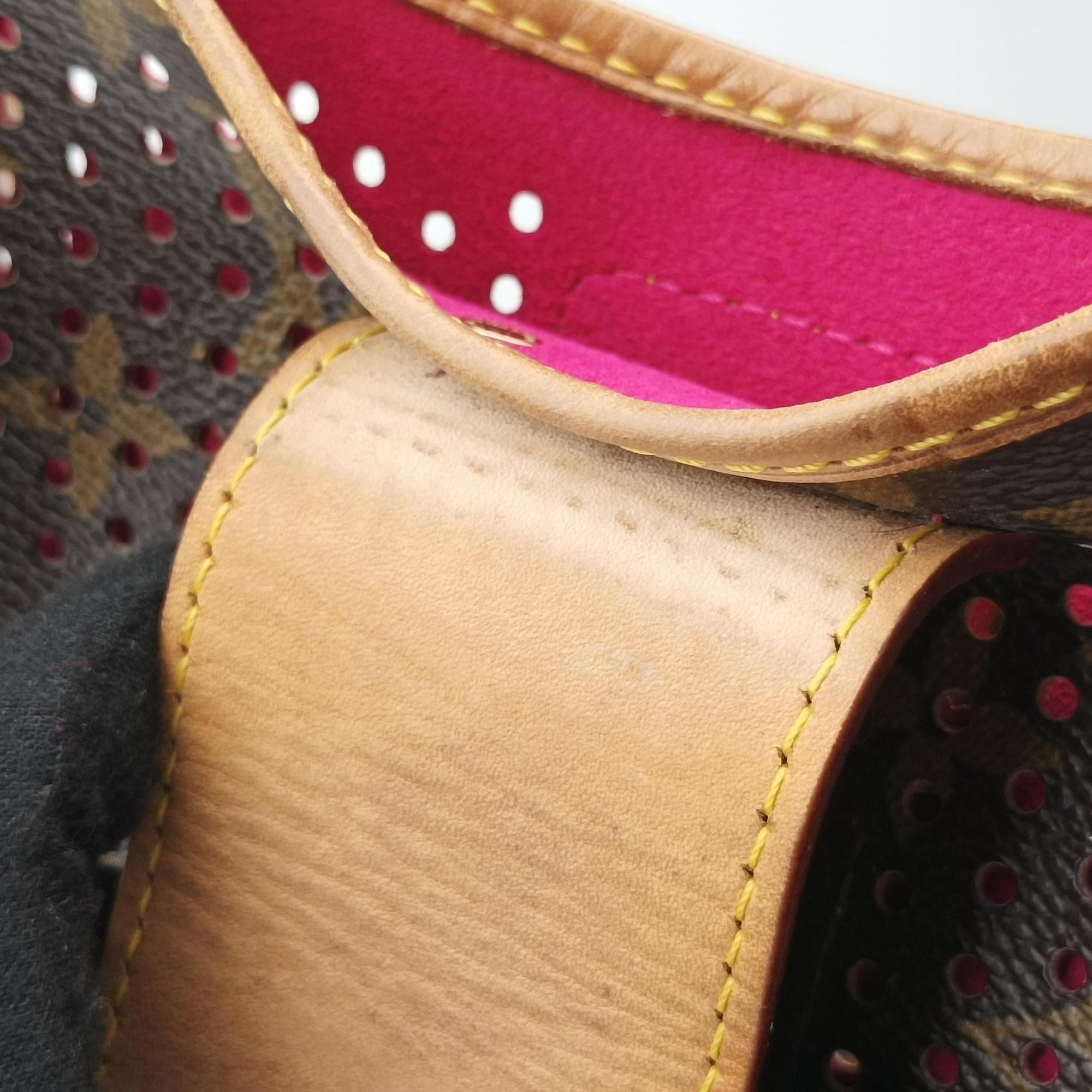 Pre-owned Louis Vuitton Musette brown×FUCHSIA Monogram Perforated M95172 shoulderbag | stylenewstar
