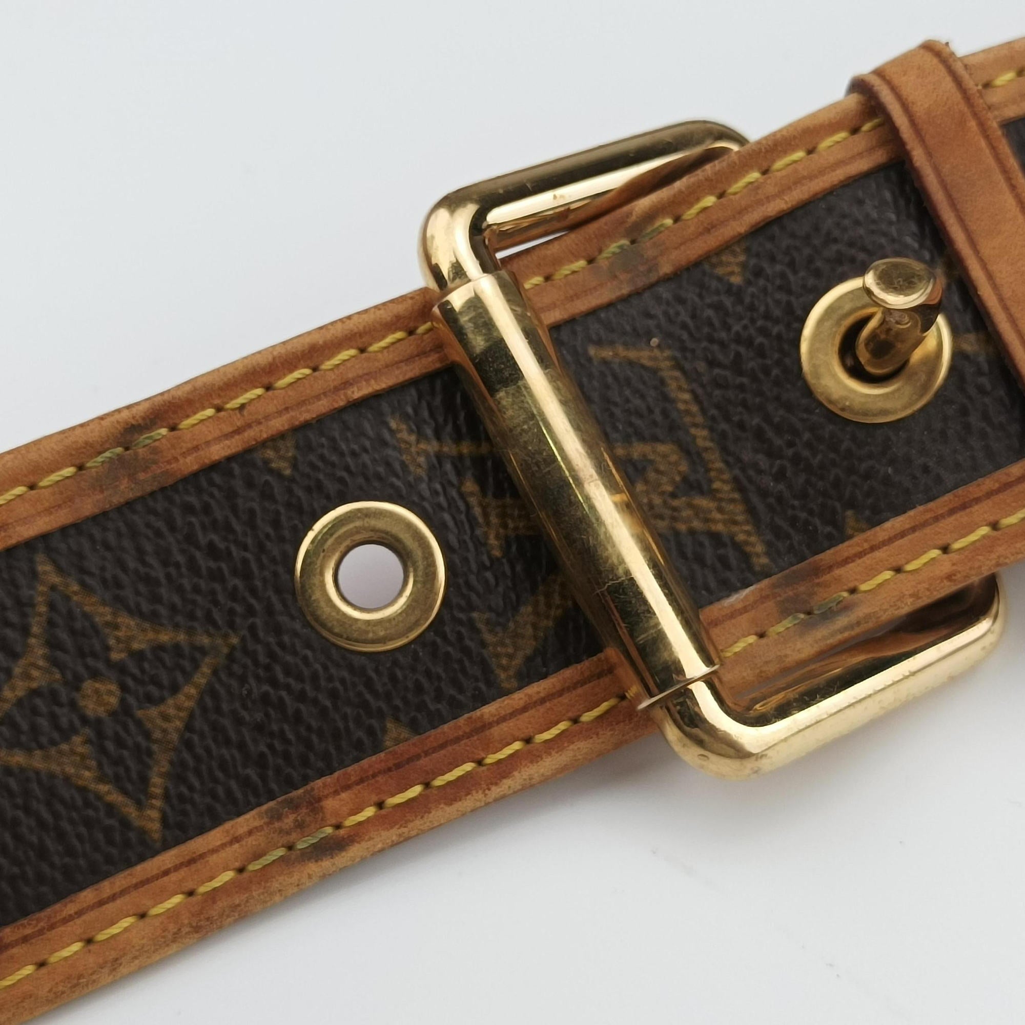 Pre-owned Louis Vuitton Musette brown×FUCHSIA Monogram Perforated M95172 shoulderbag | stylenewstar