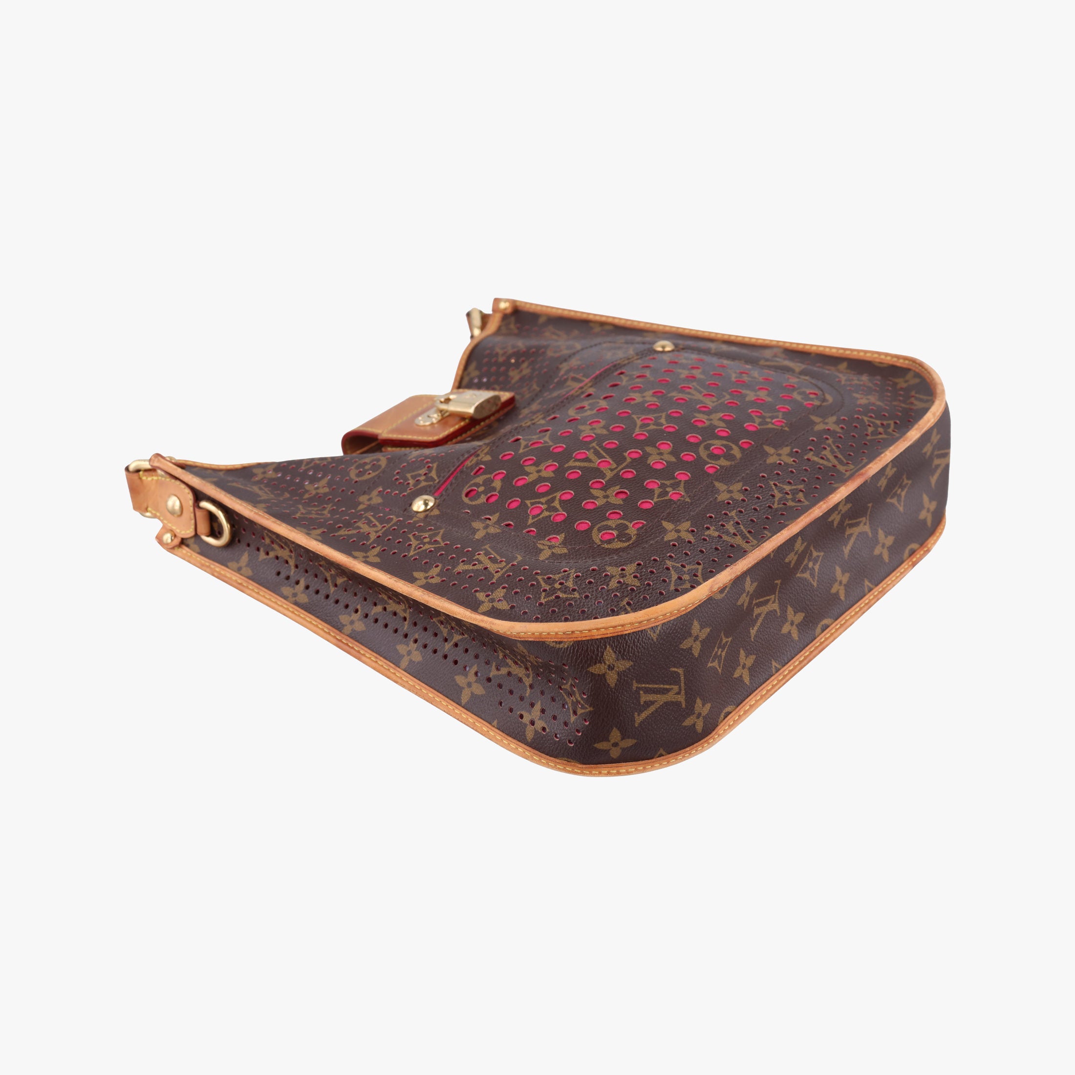 Pre-owned Louis Vuitton Musette brown×FUCHSIA Monogram Perforated M95172 shoulderbag | stylenewstar