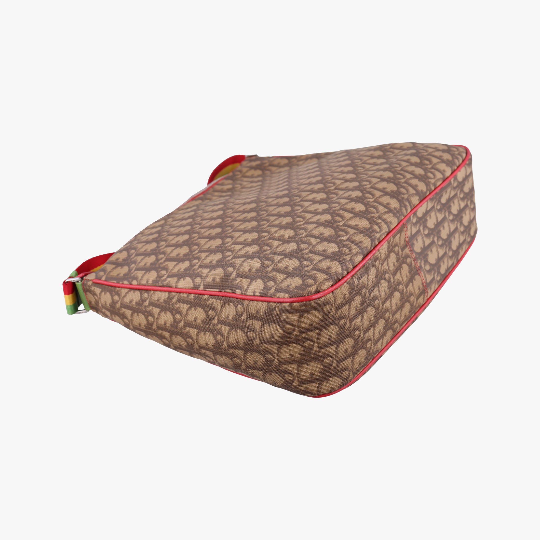 Pre-owned Christian Dior Rasta Trotter Messenger beige×Multicolour PVC coated canvas x leather  shoulderbag | stylenewstar
