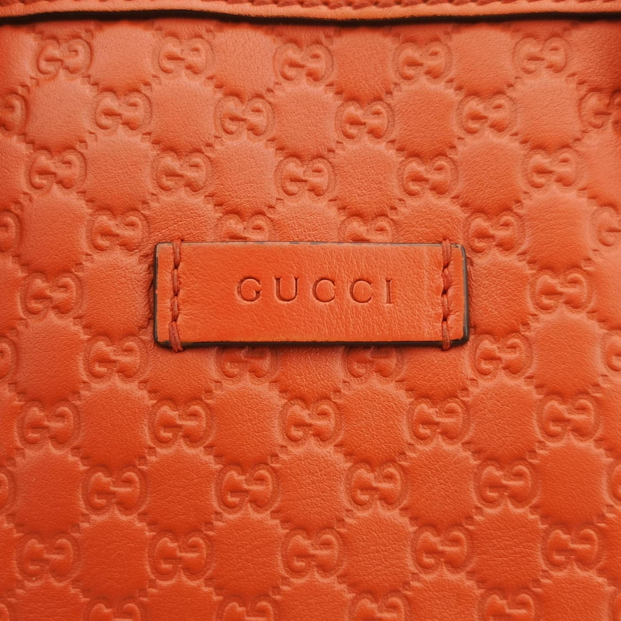 Pre-owned Gucci Microguccissima Orange Leather 449654 shoulderbag | stylenewstar