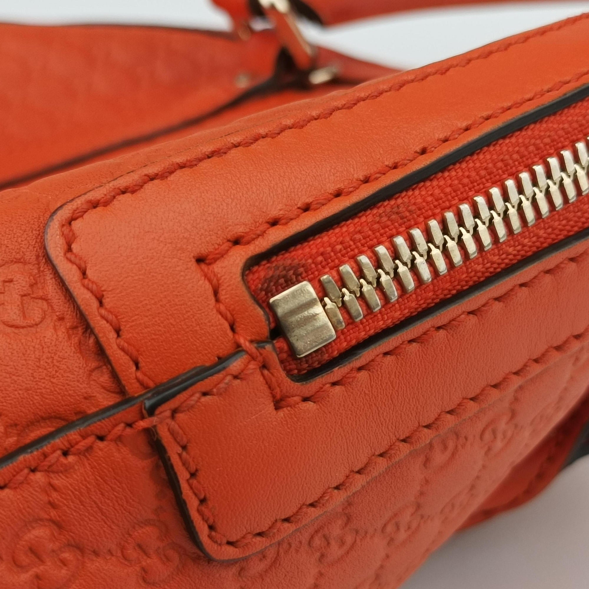 Pre-owned Gucci Microguccissima Orange Leather 449654 shoulderbag | stylenewstar