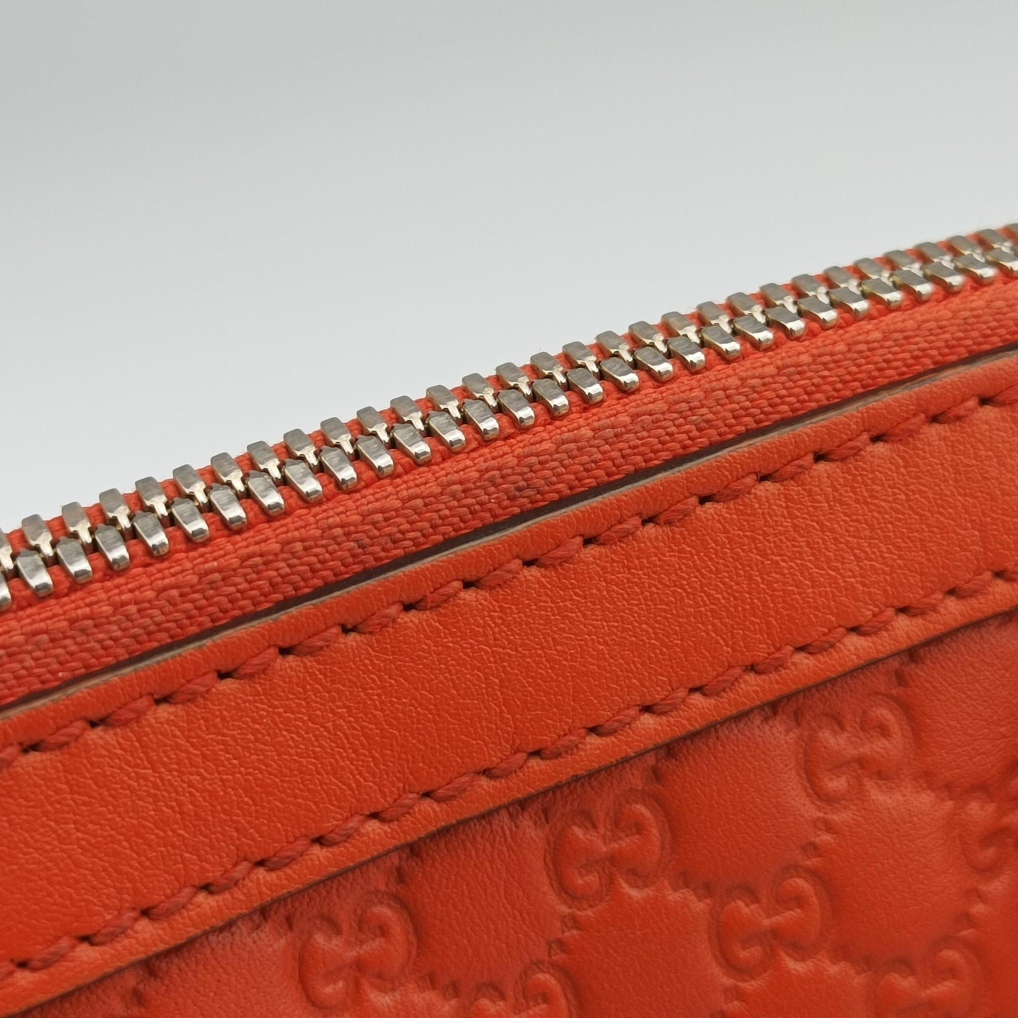 Pre-owned Gucci Microguccissima Orange Leather 449654 shoulderbag | stylenewstar