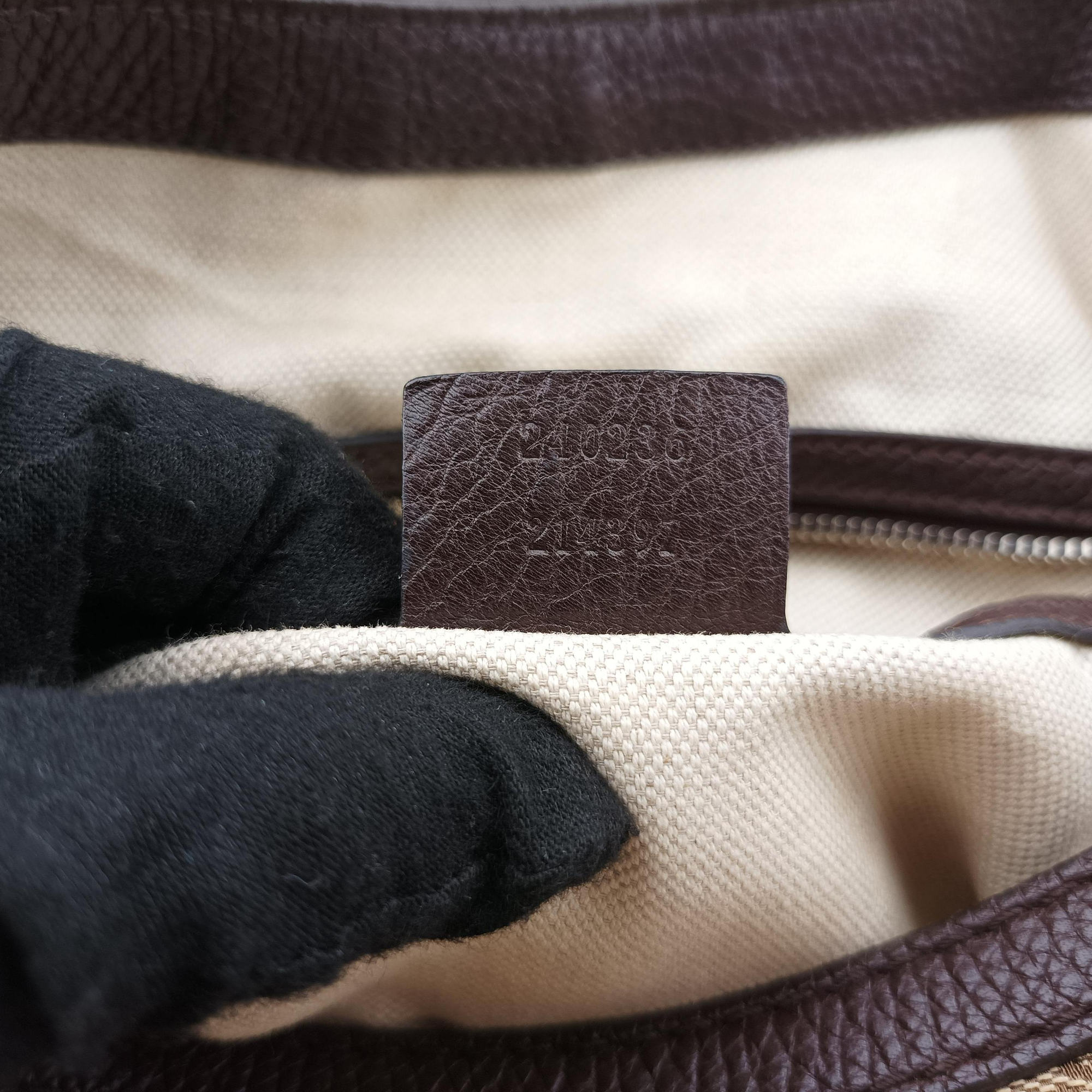 Vintage Gucci Guccissima Techno Horsebit Brown x Burgundy canvas×leather 240236 shoulderbag | stylenewstar