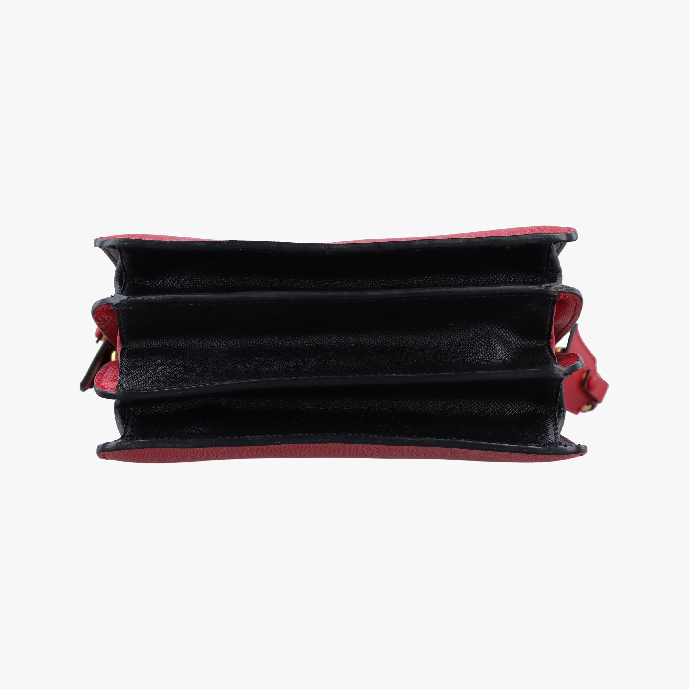 Pre-owned Prada Bicolor Box RedxBlack Saffiano Leather B5043C shoulderbag | stylenewstar