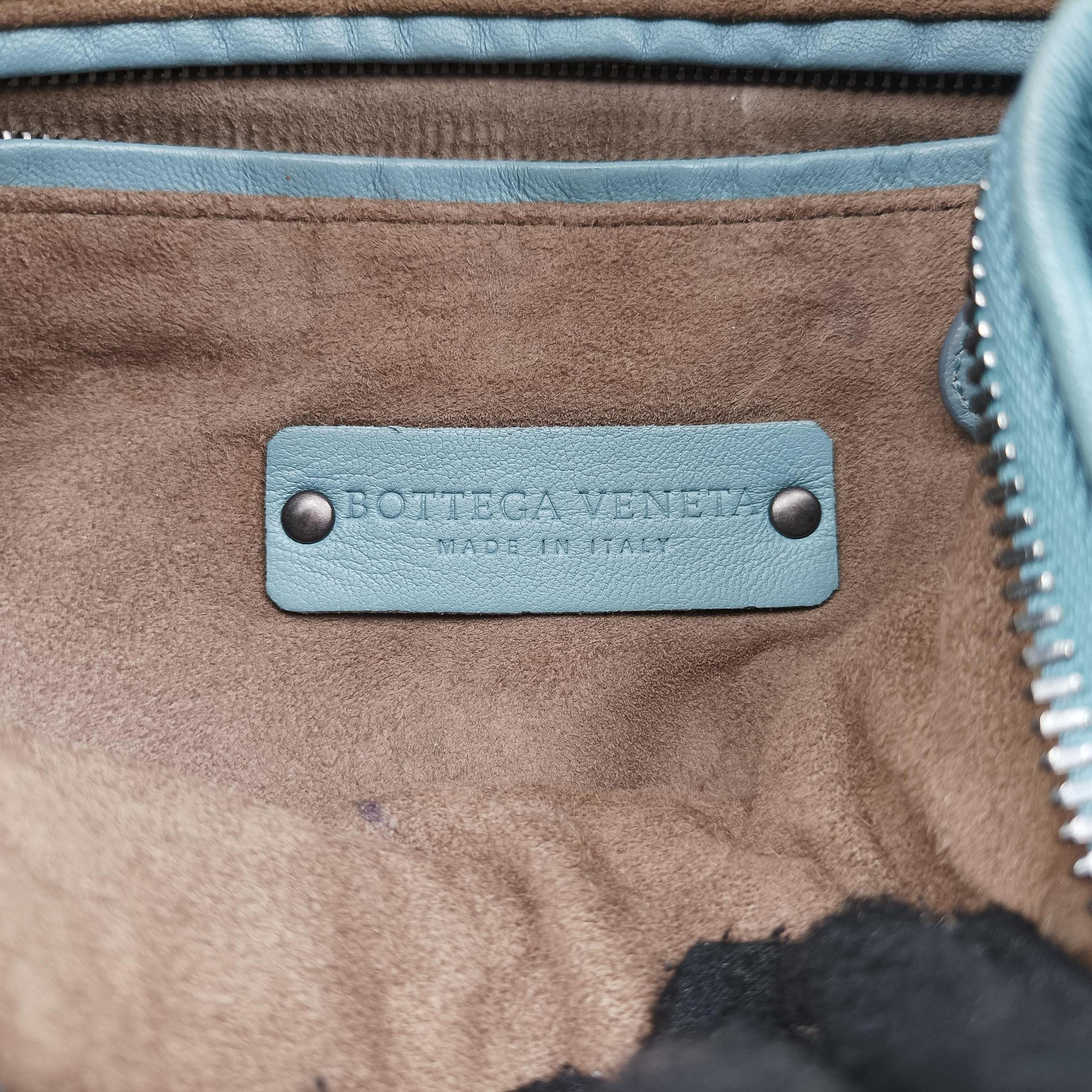 Secondhand Bottega Veneta Intrecciato Floral Nodini Blue lambskin  shoulderbag | stylenewstar