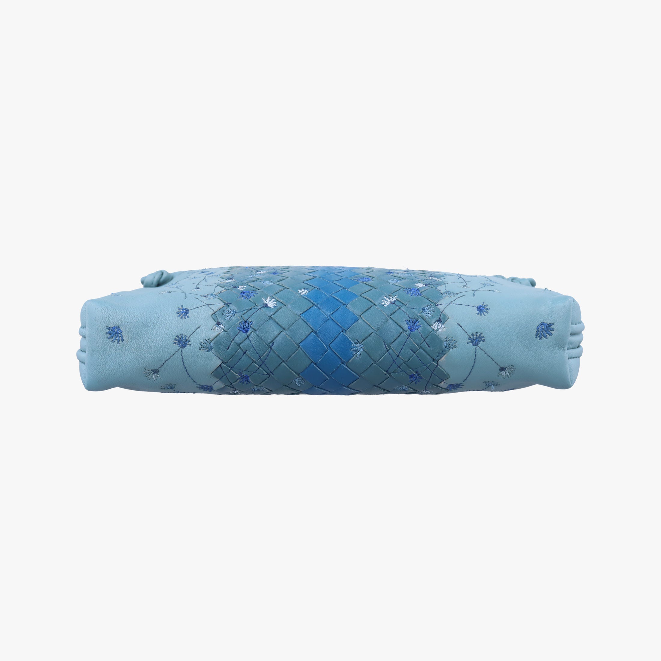 Secondhand Bottega Veneta Intrecciato Floral Nodini Blue lambskin  shoulderbag | stylenewstar