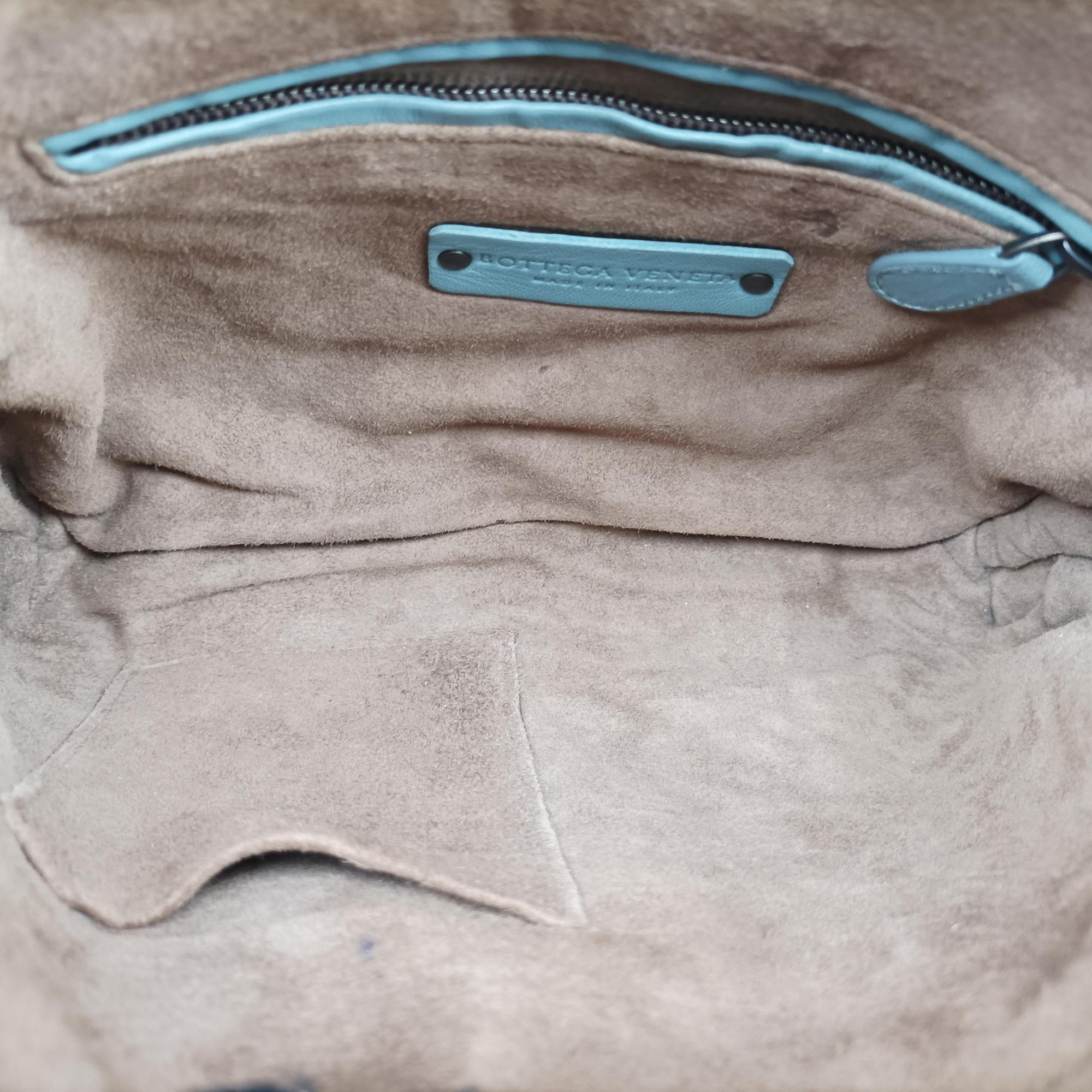 Secondhand Bottega Veneta Intrecciato Floral Nodini Blue lambskin  shoulderbag | stylenewstar