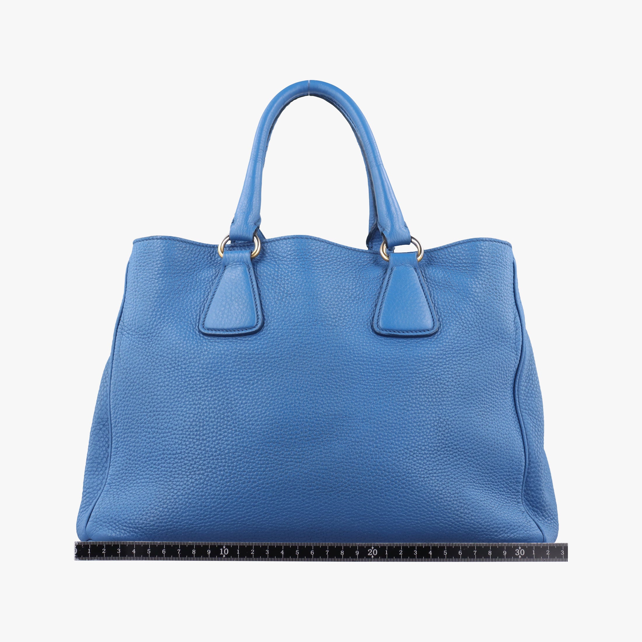 Pre-owned Prada Shopping Tote Blue Leather BN2579 shoulderbag | stylenewstar